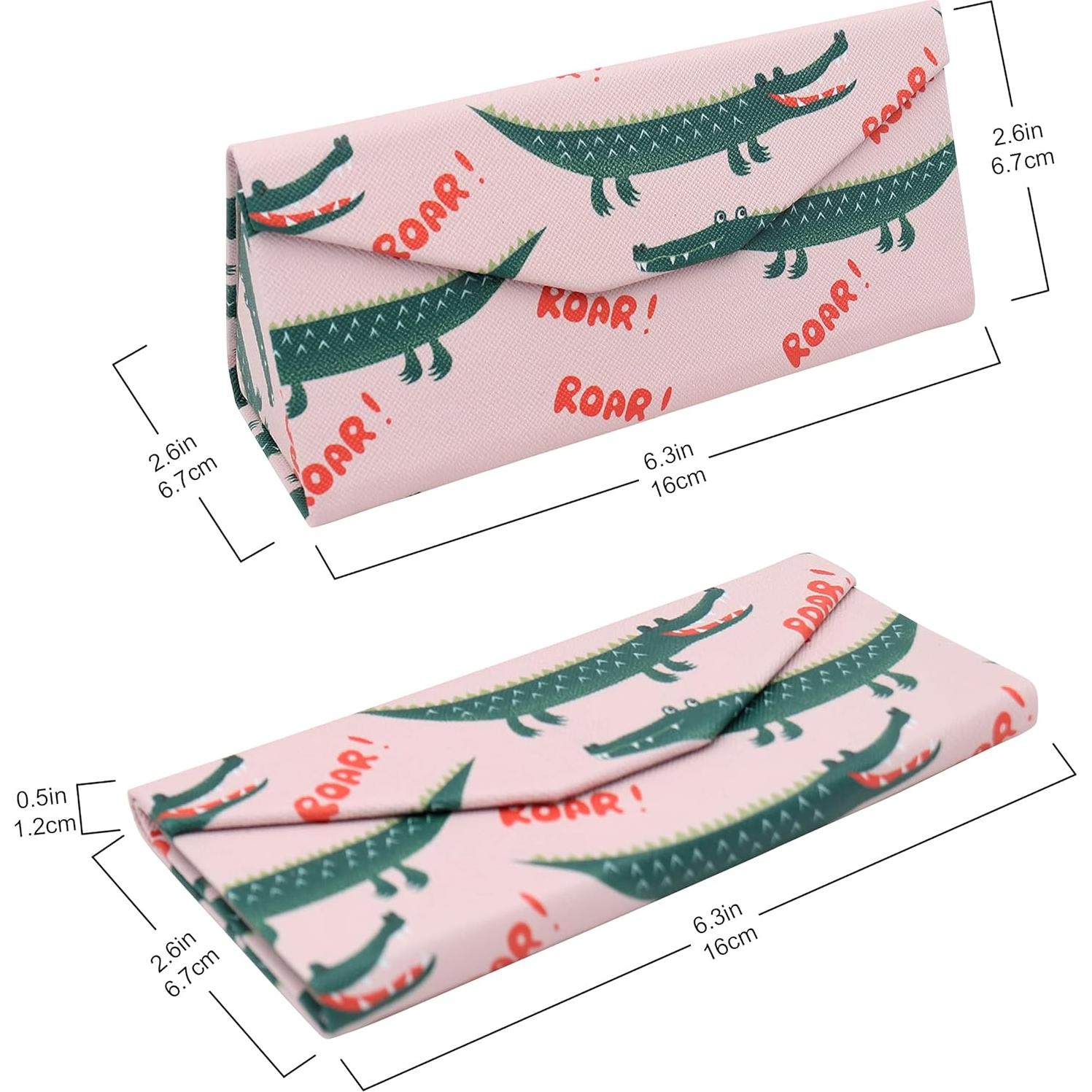 Estuche Duro Real Sic Cocodrilo para Gafas - 16cm x 6.8cm