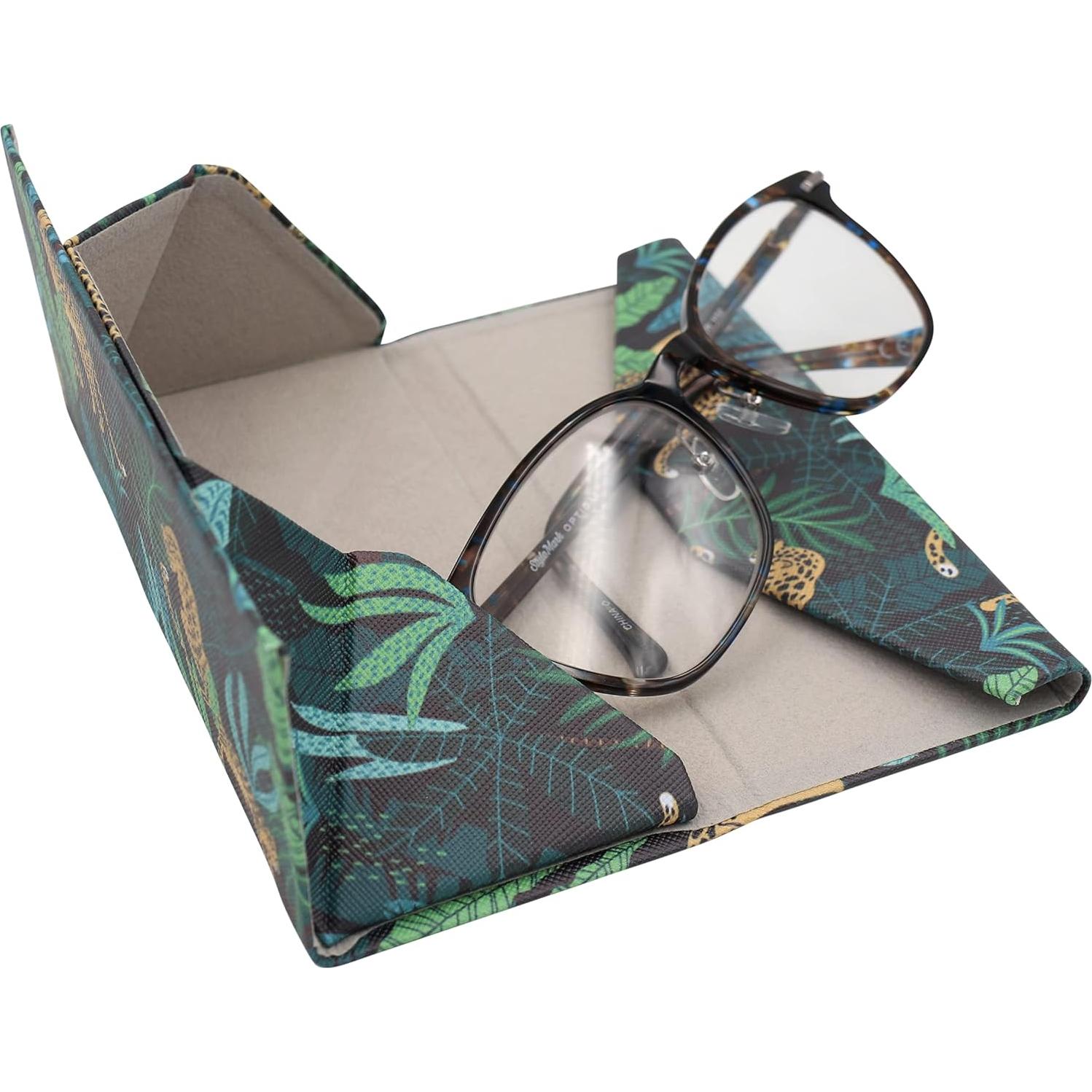 Estuche Duro Real Sic para Gafas - Cuero Vegano 16x7 cm