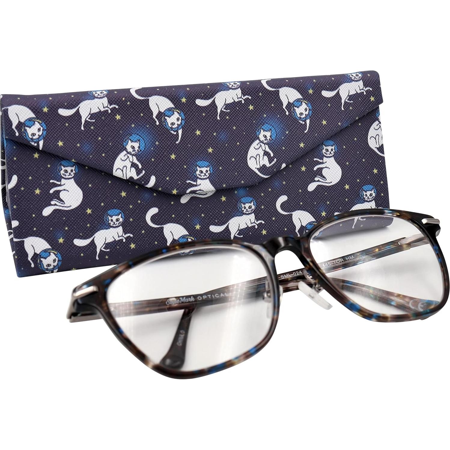 Estuche de Gafas Real Sic Gato Espacial - Duro y Plegable