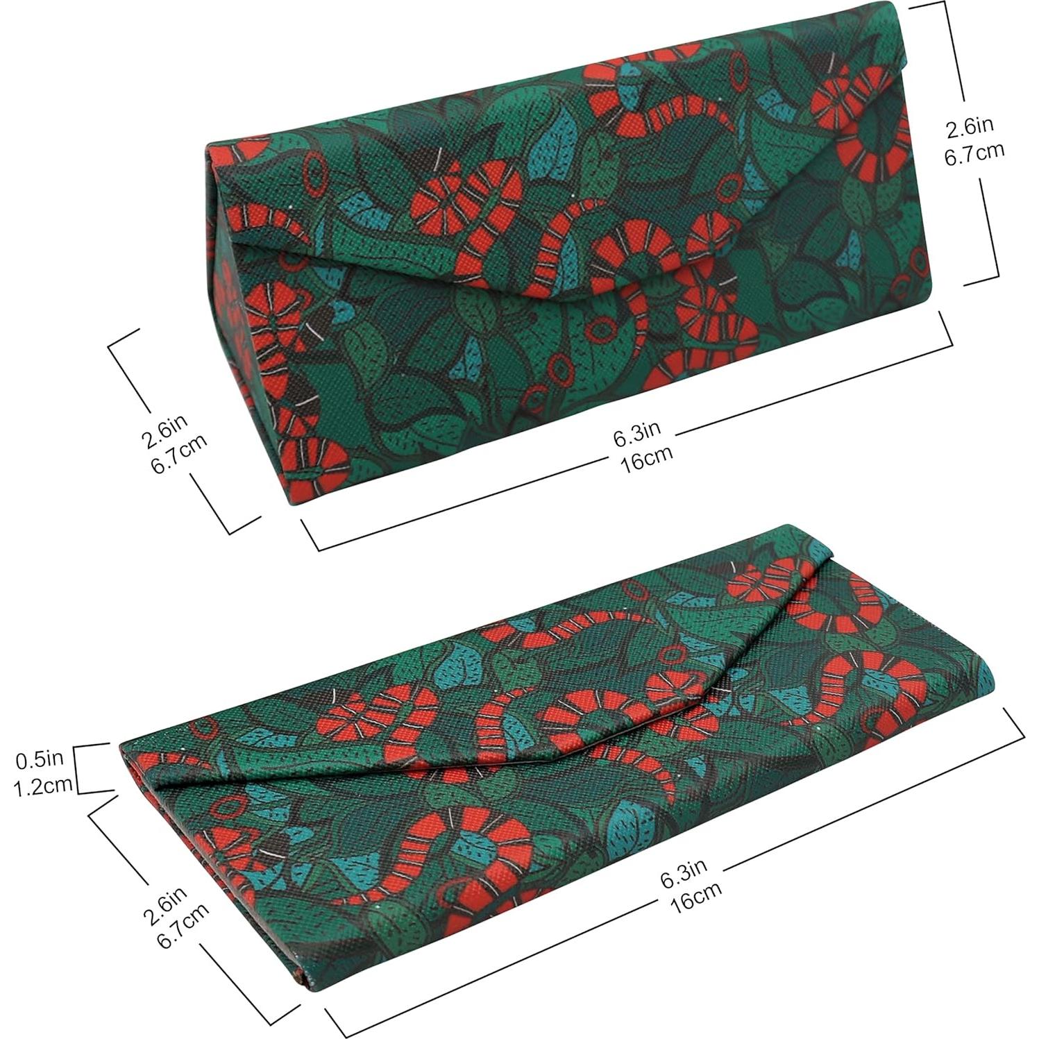 Estuche de Gafas Real Sic Serpiente - Cuero Vegano 16cm