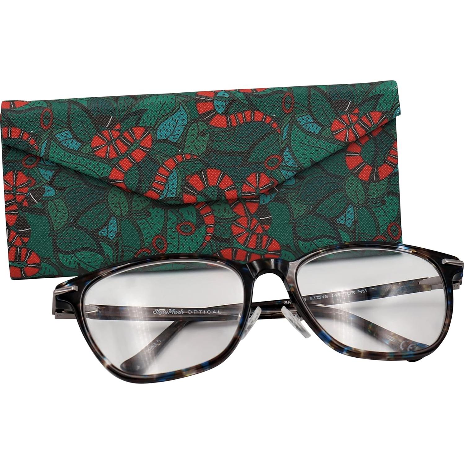 Estuche de Gafas Real Sic Serpiente - Cuero Vegano 16cm