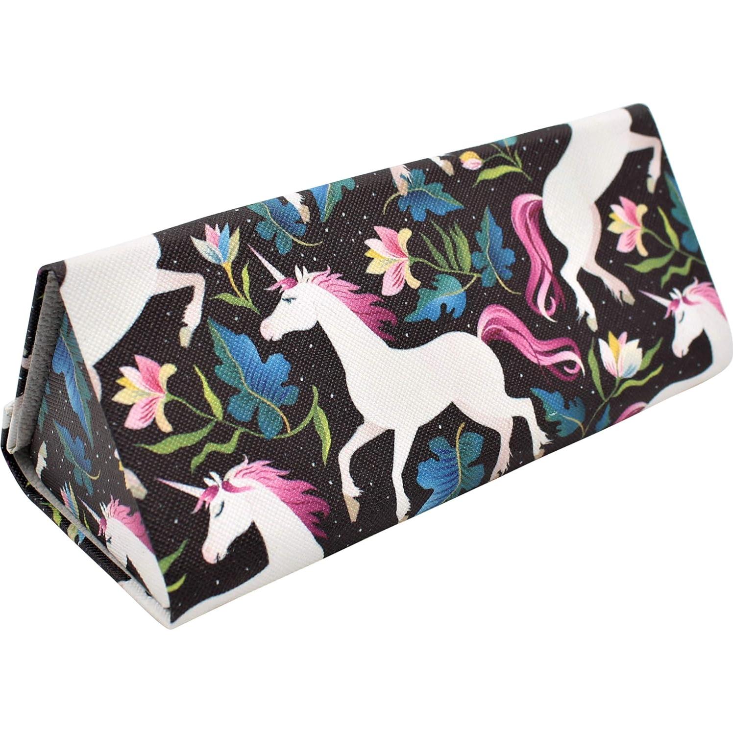 Estuche de Gafas Real Sic Unicornio Negro - Duro y Plegable