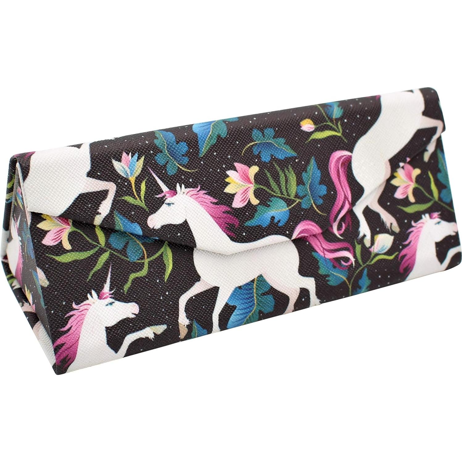 Estuche de Gafas Real Sic Unicornio Negro - Duro y Plegable