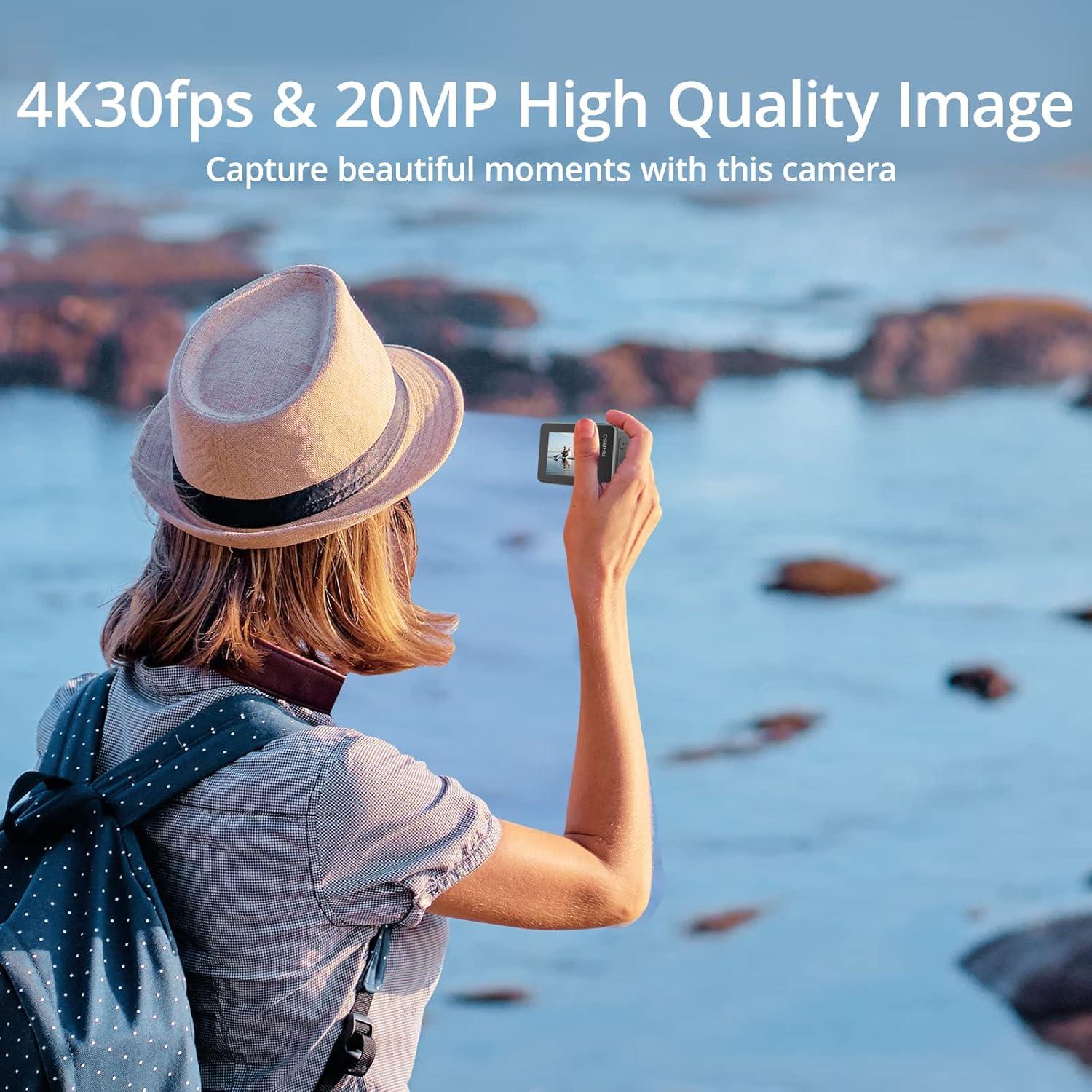 Cámara de acción AKASO Brave 7 4K 20MP resistente al agua