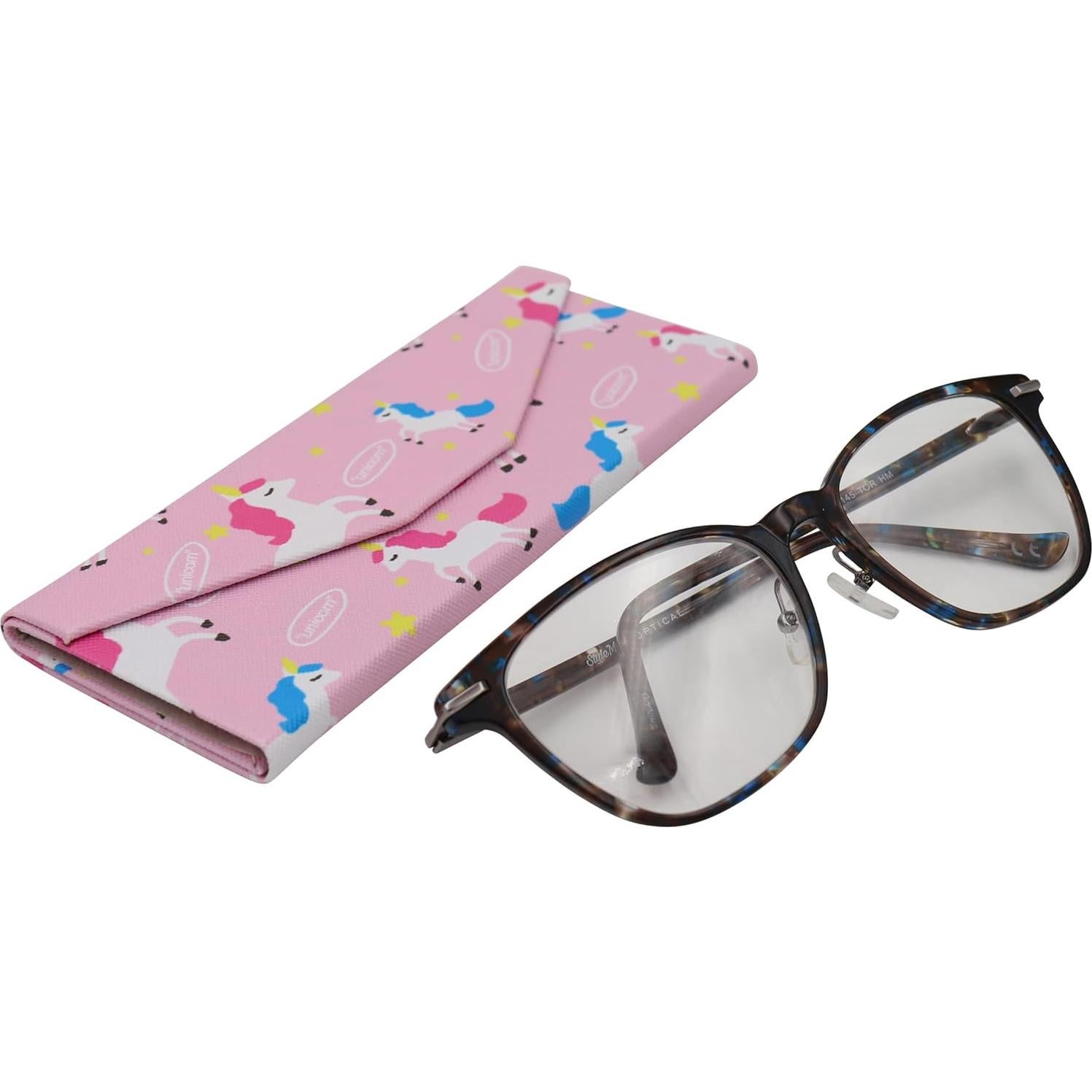 Estuche de Gafas Real Sic Unicornio Rosa - Doblado Magnético