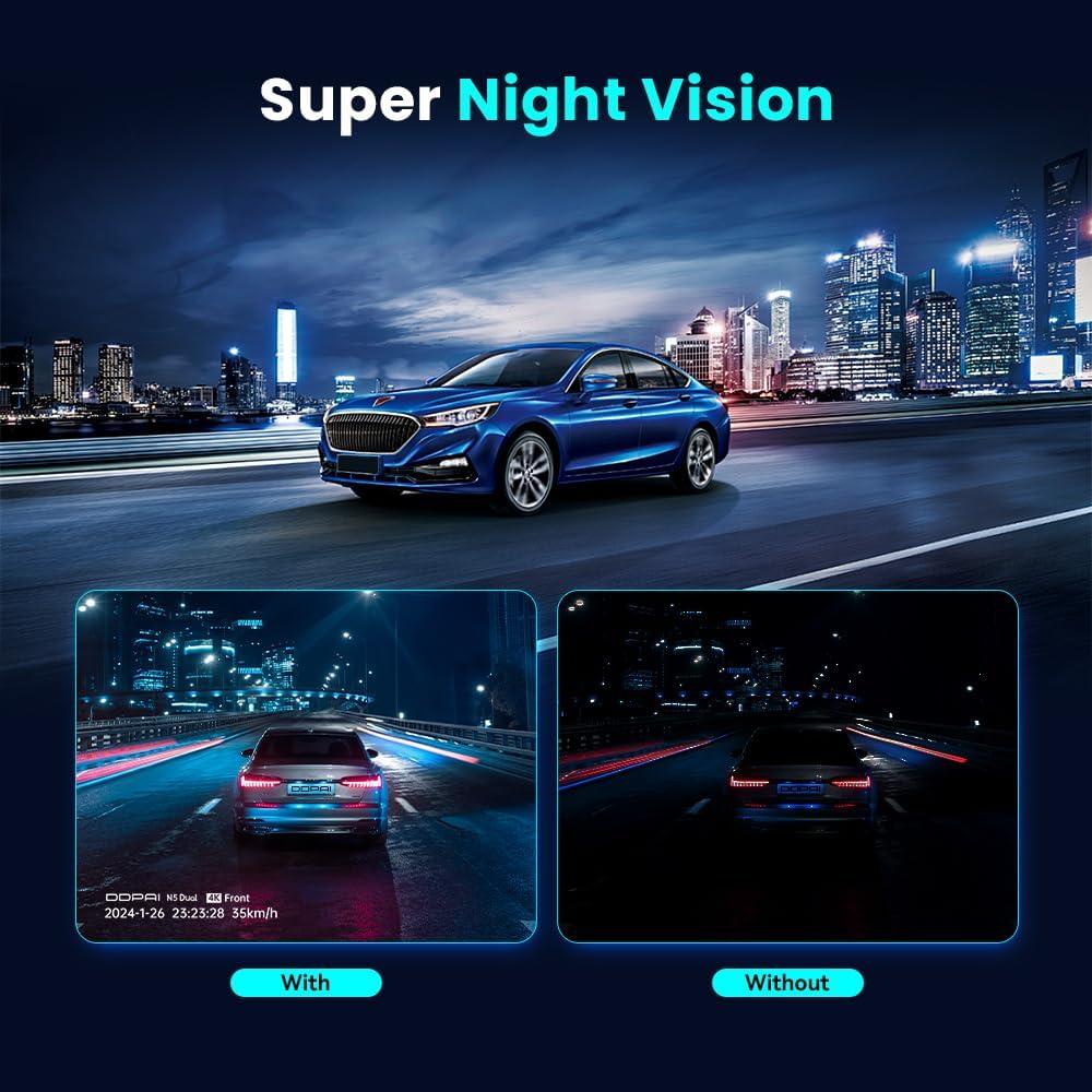 Cámara de Salpicadero DDPAI N5 Dual 4K+1080P GPS WiFi 32GB