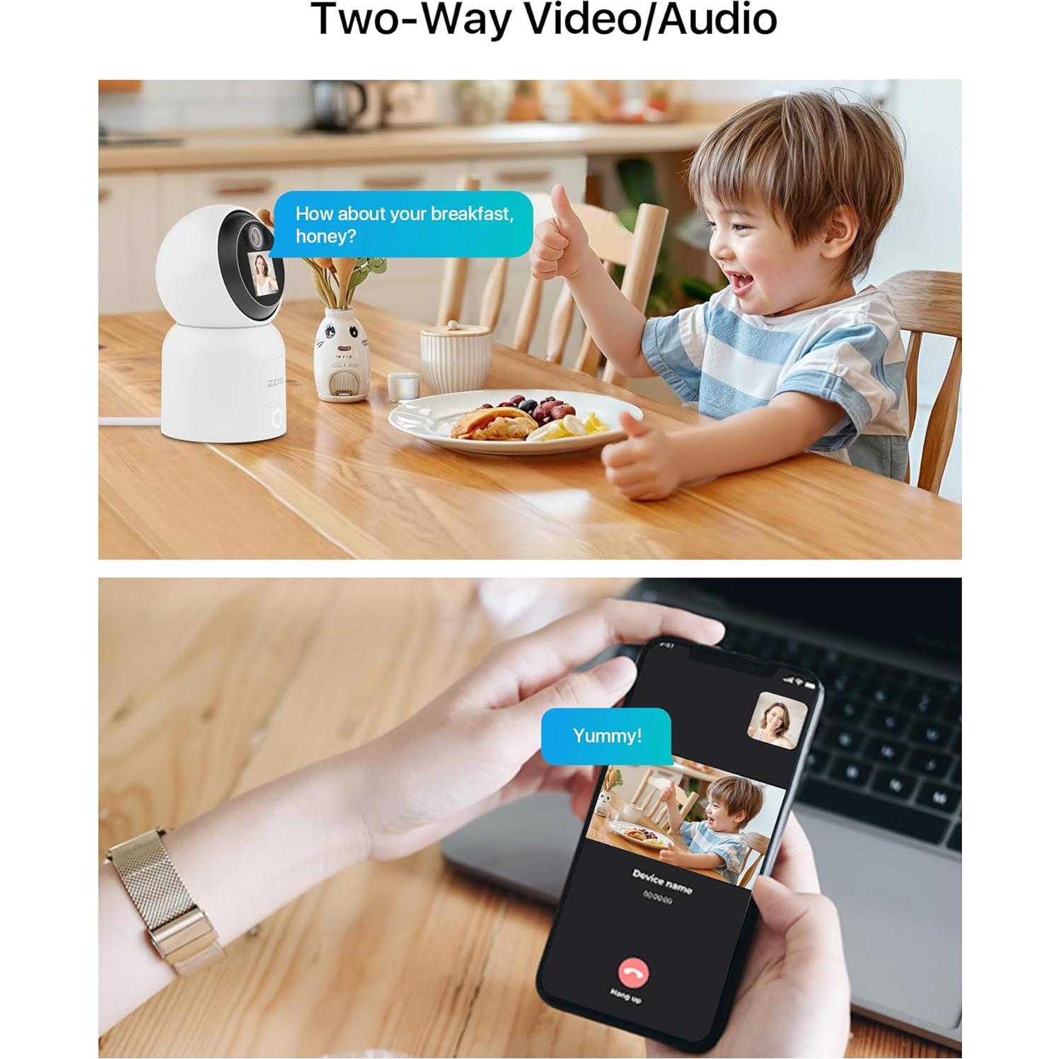 Cámara de Seguridad ZOSI 4K C519M8 Interior WiFi 8MP