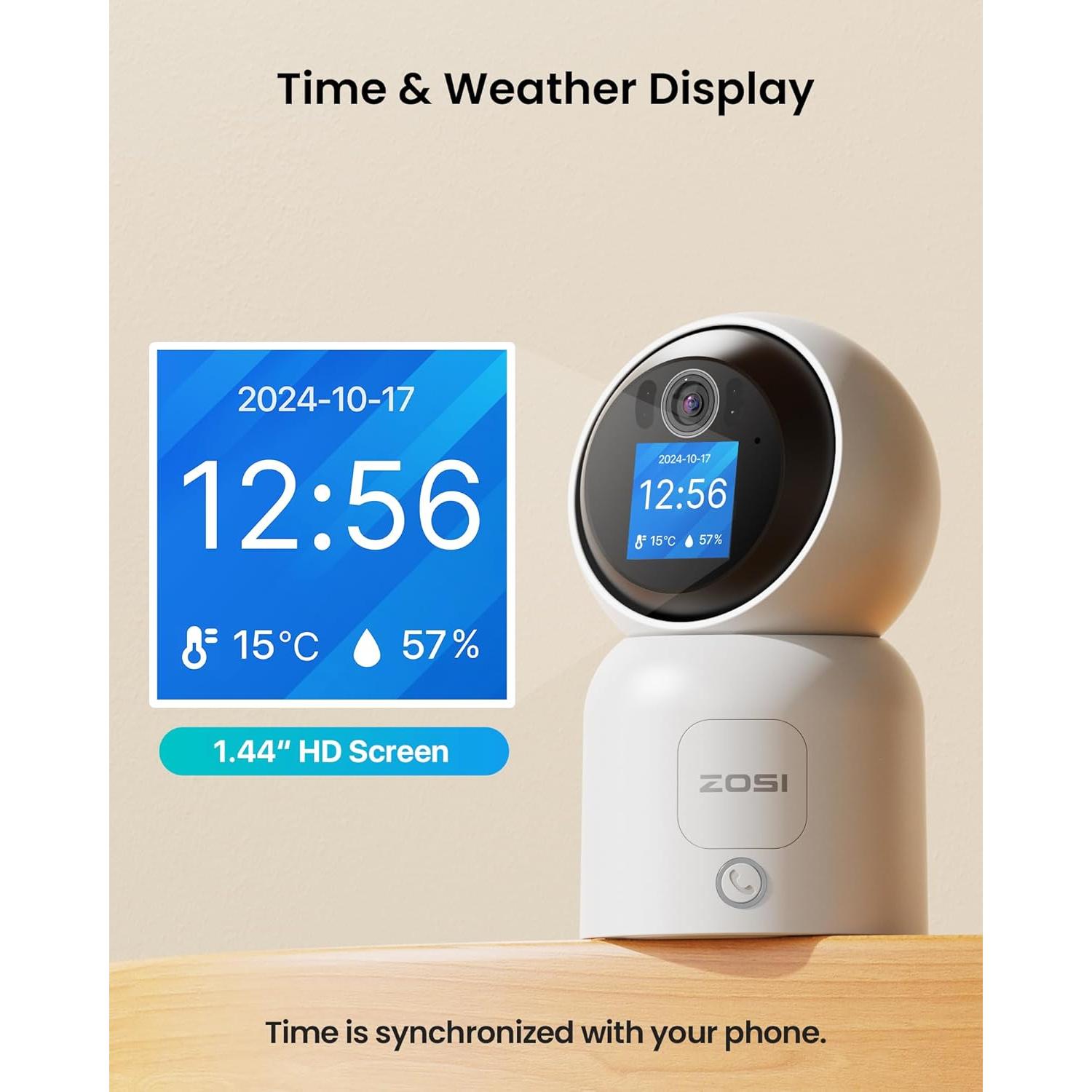 Cámara de Seguridad ZOSI 4K C519M8 Interior WiFi 8MP