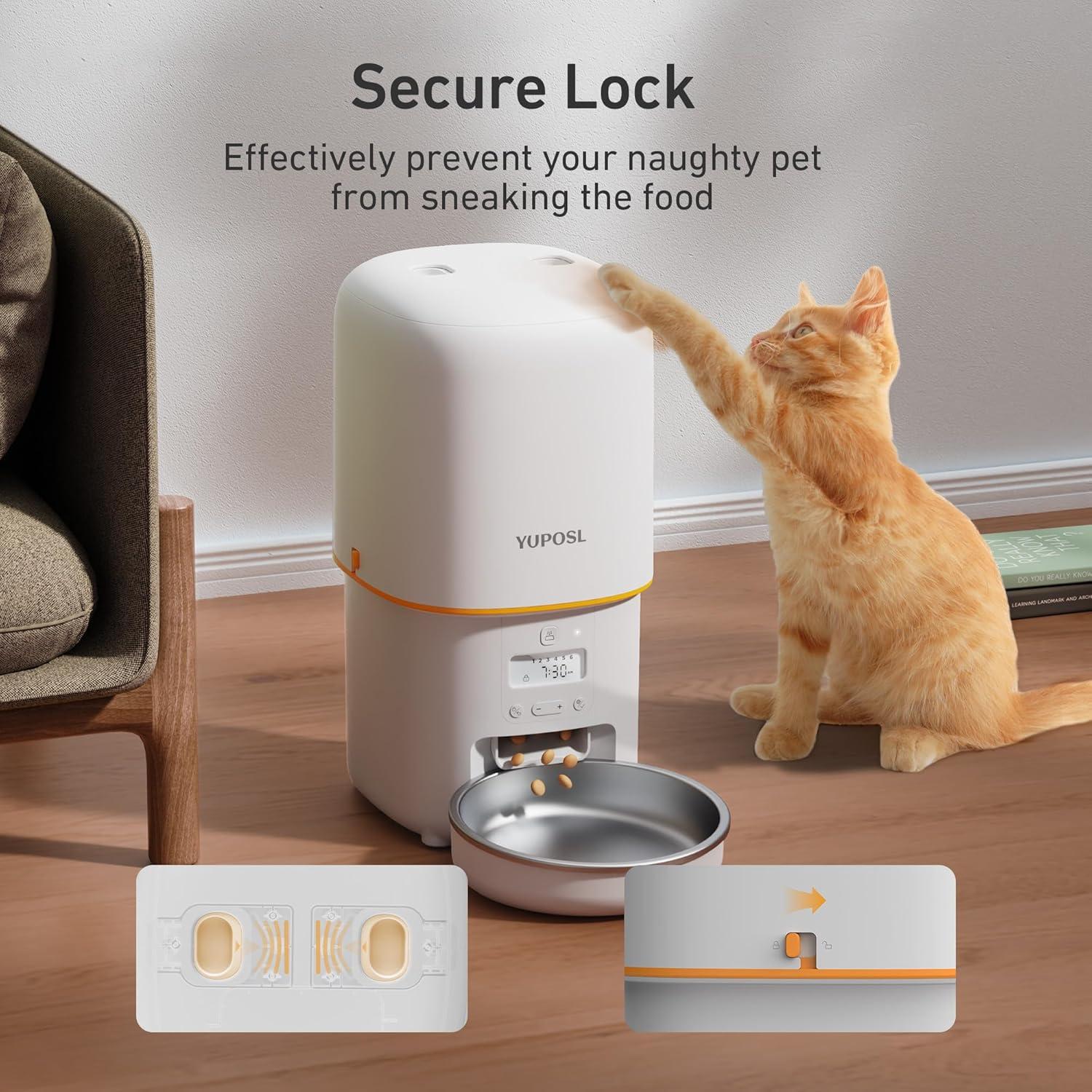 Comedero Automático para Gatos Yuposl 4L con Dispensador