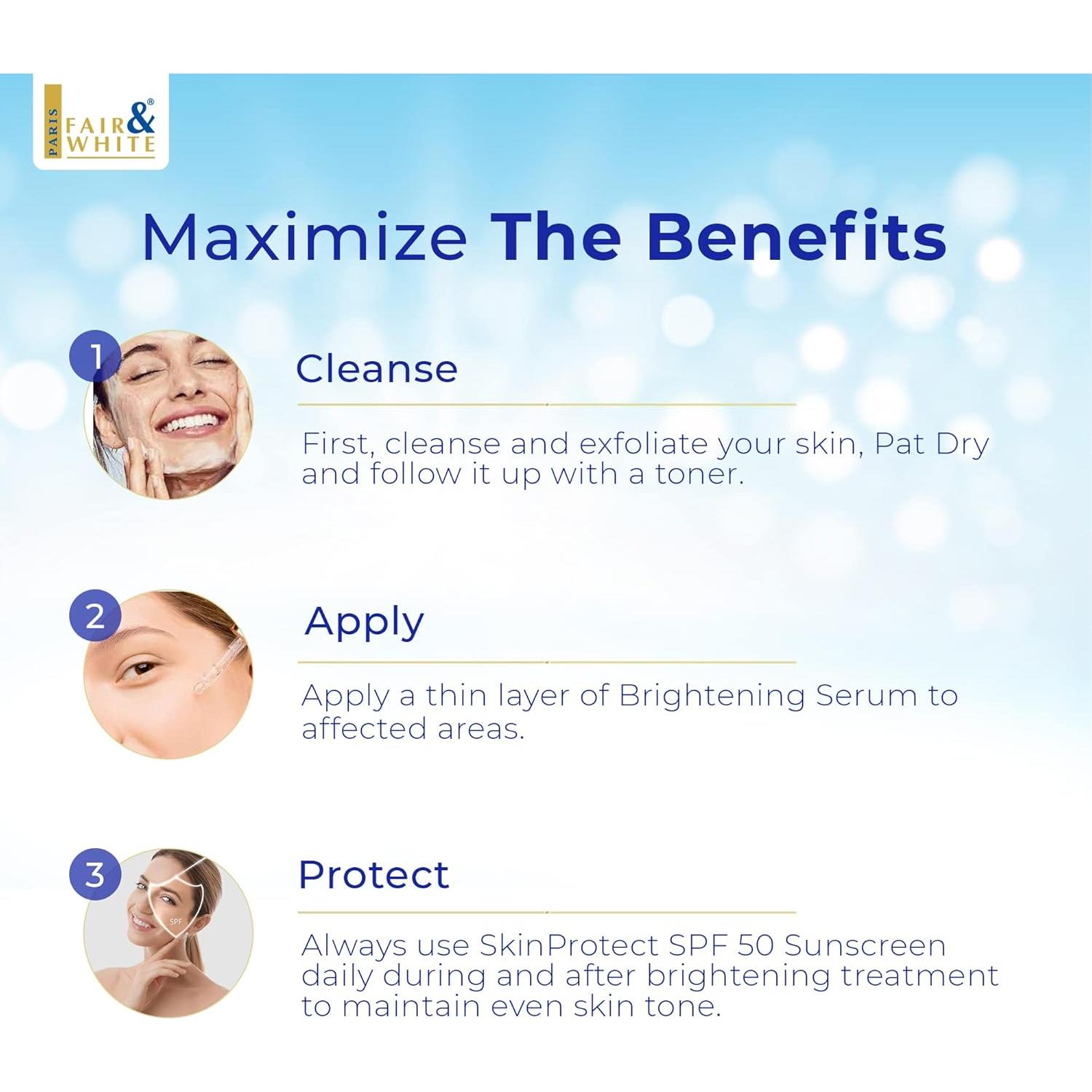 Suero Aclarador FAIR & WHITE Original 30ml - Piel Radiante