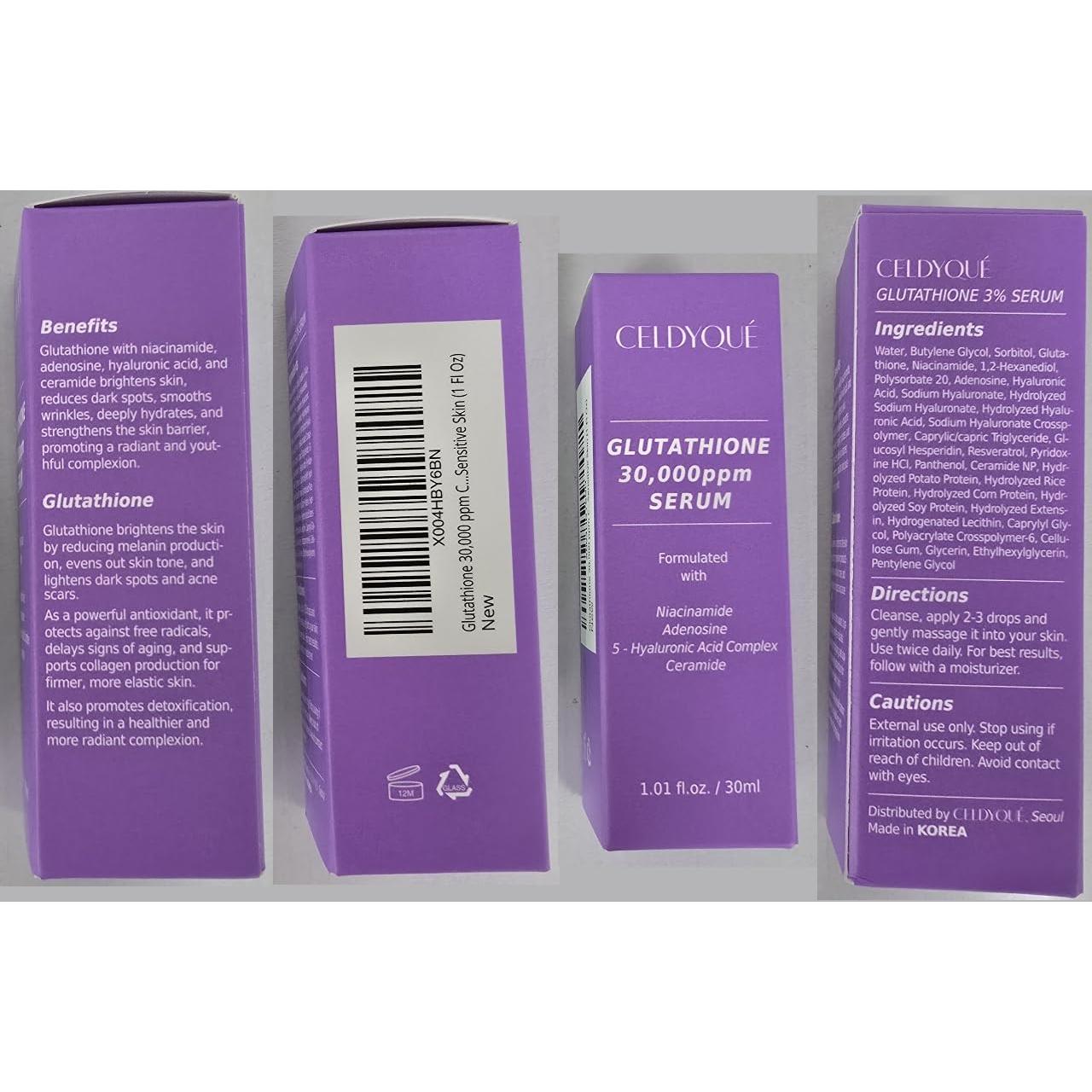 Suero de Glutatión Puro Glow 30,000 ppm - Cuidado Piel Sensible