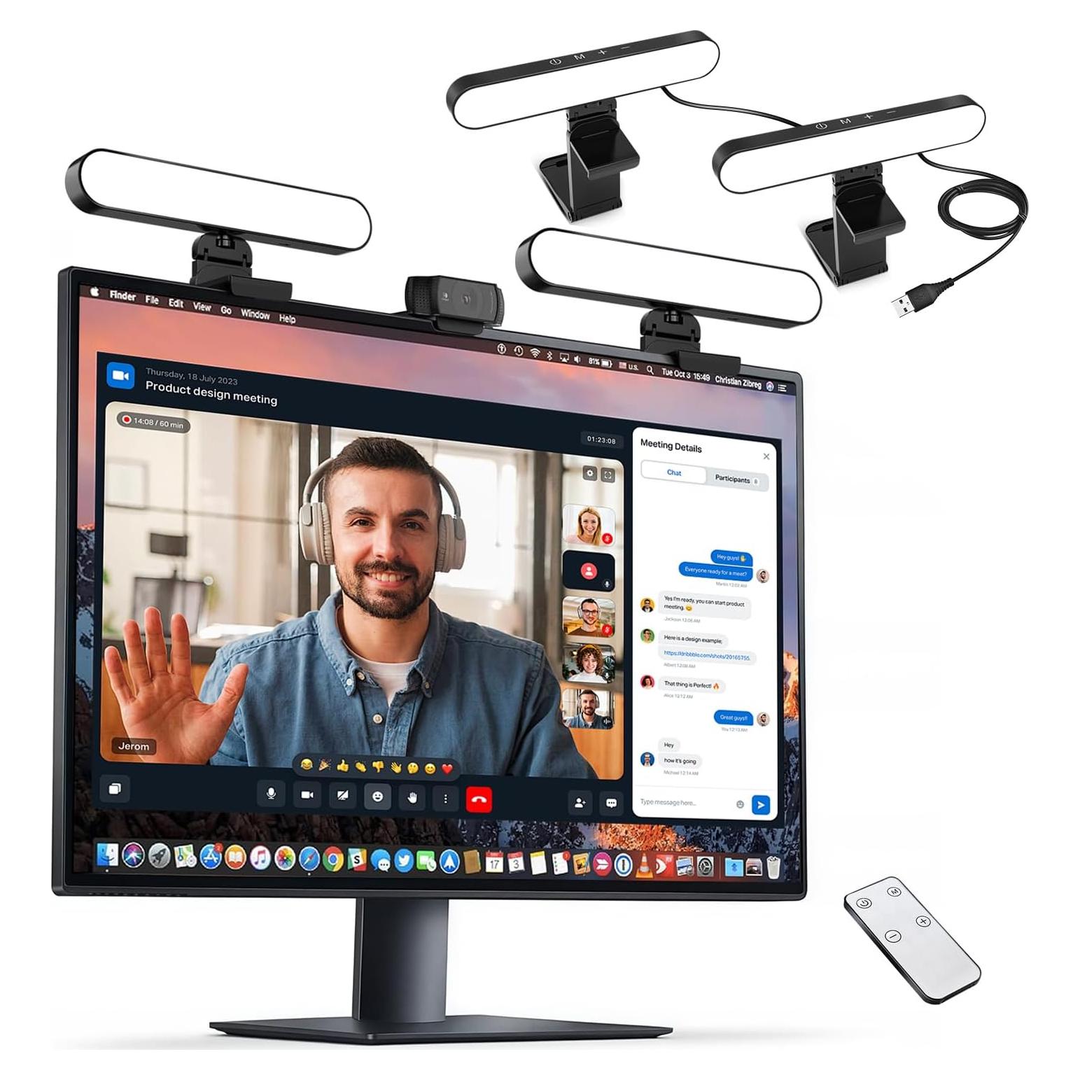 yAyusi Luz LED Doble para Videoconferencias y Streaming