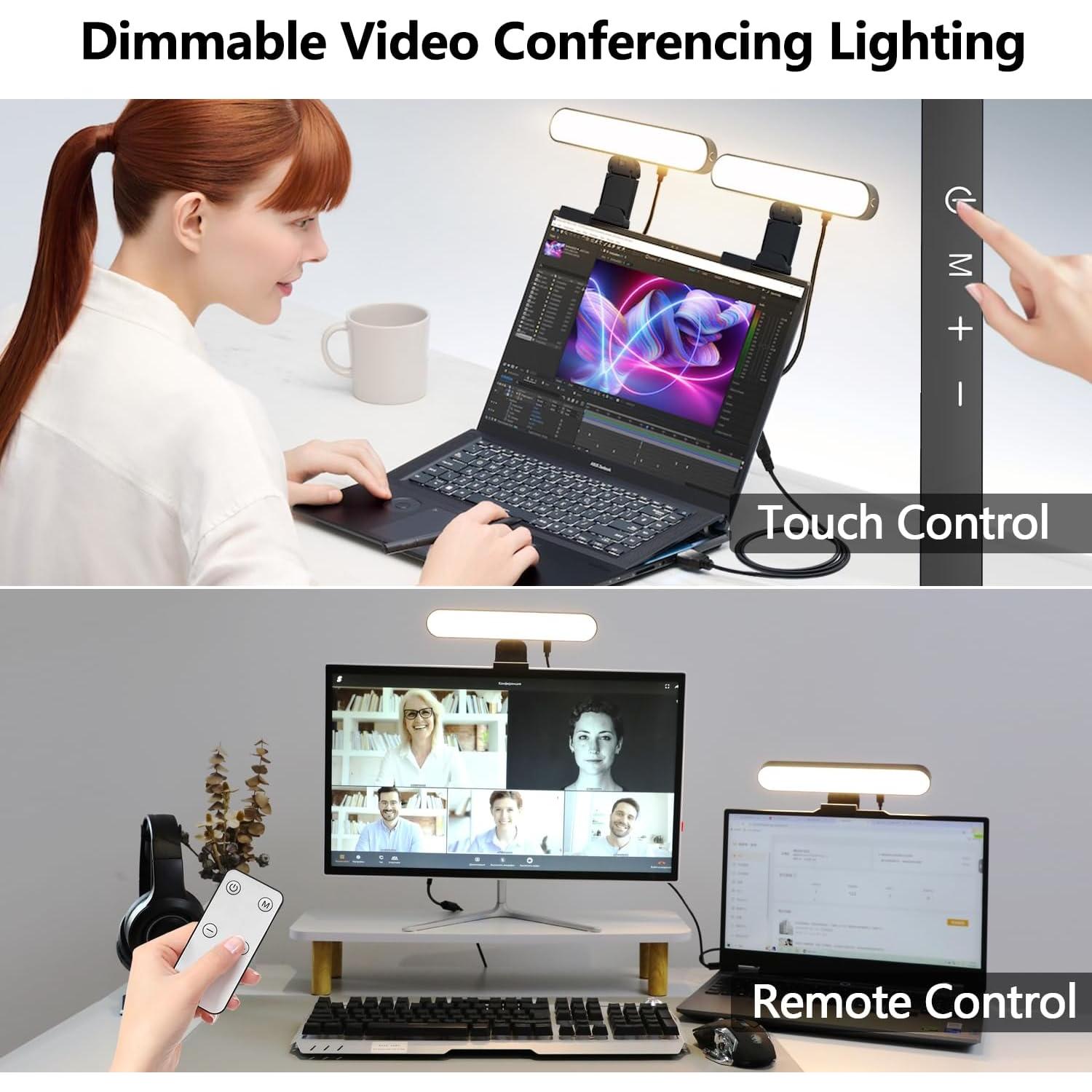 yAyusi Luz LED Doble para Videoconferencias y Streaming