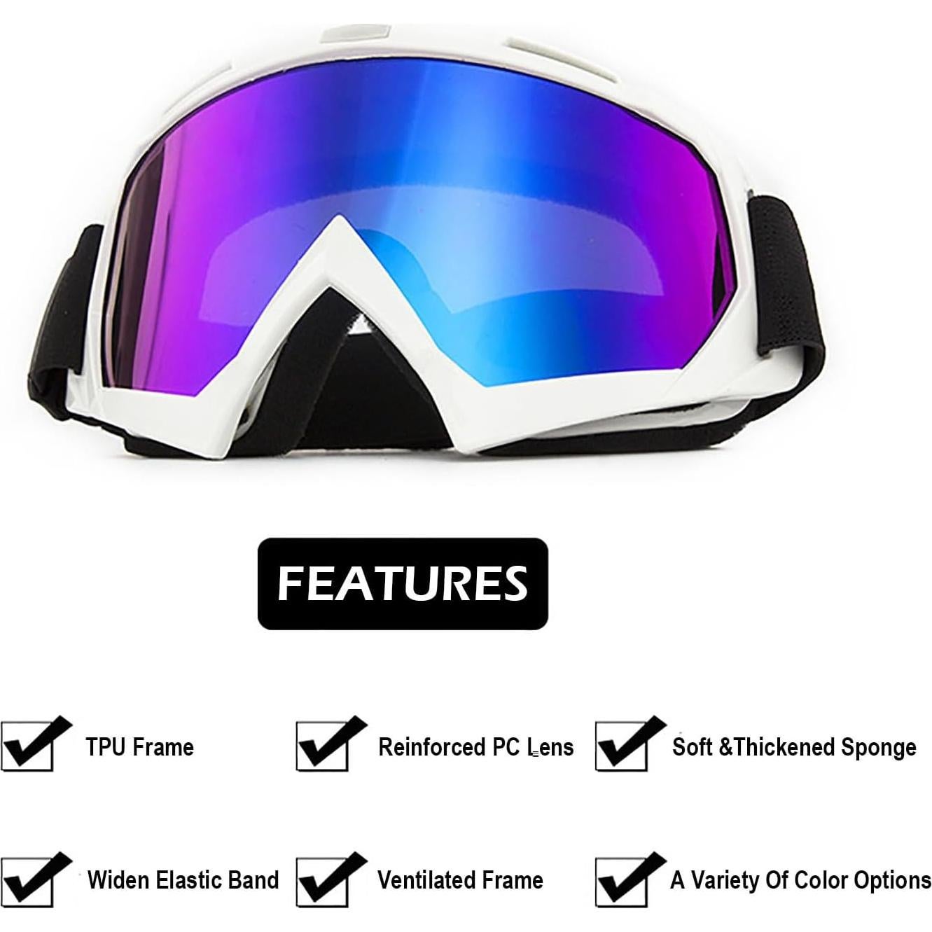 Gafas de Motocross Immoono con Balaclava y Lentes HD