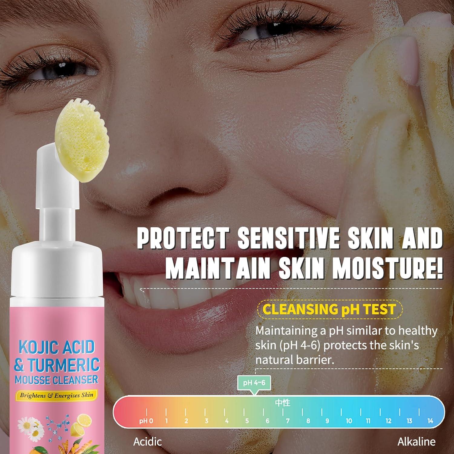 Limpiador Facial de Cúrcuma IDUCEN con Cepillo Suave 150g