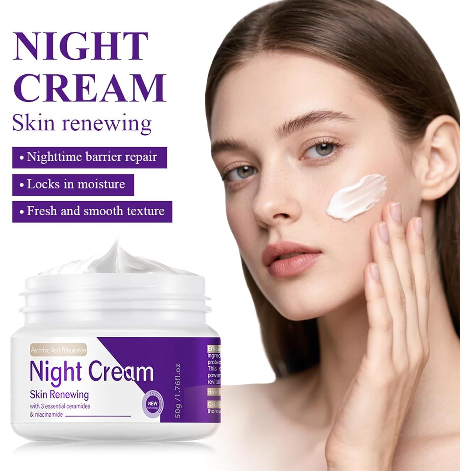 Crema Nocturna Renovadora DIKAYI 52.5 ml - Hidratante Facial Antienvejecimiento