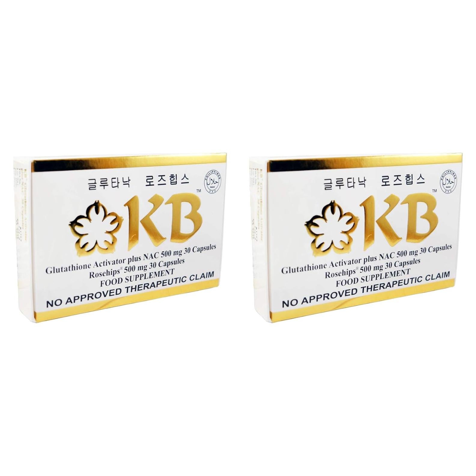 Lote 2 Cajas KB Glutatión y Rosa Mosqueta 60 Cápsulas