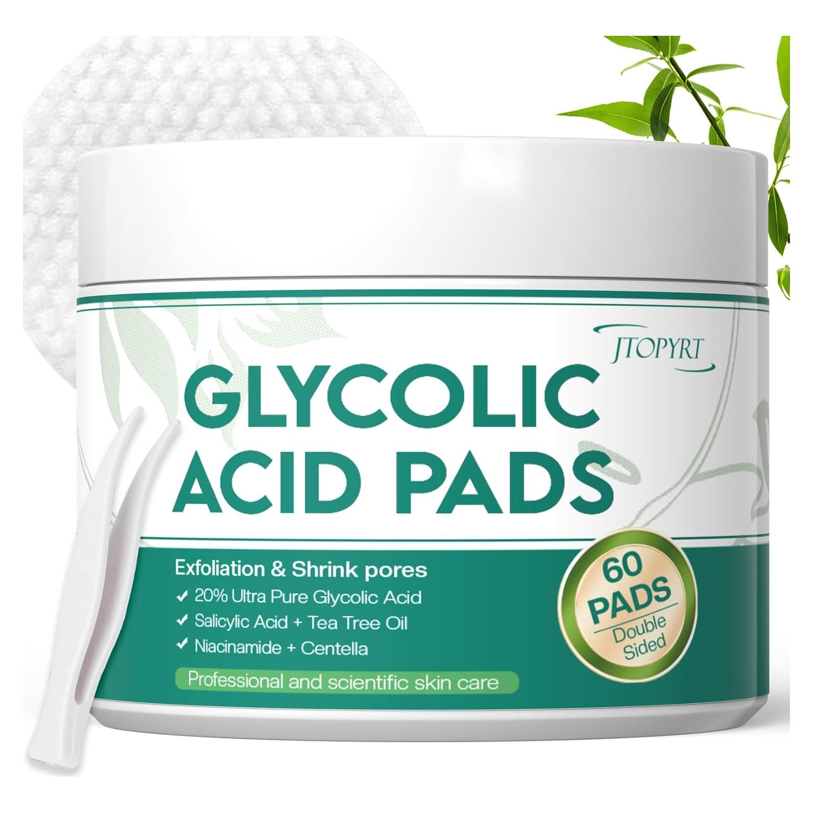 Discos Exfoliantes Faciales Jtopyrt 20% Ácido Glicólico 60 Unidades