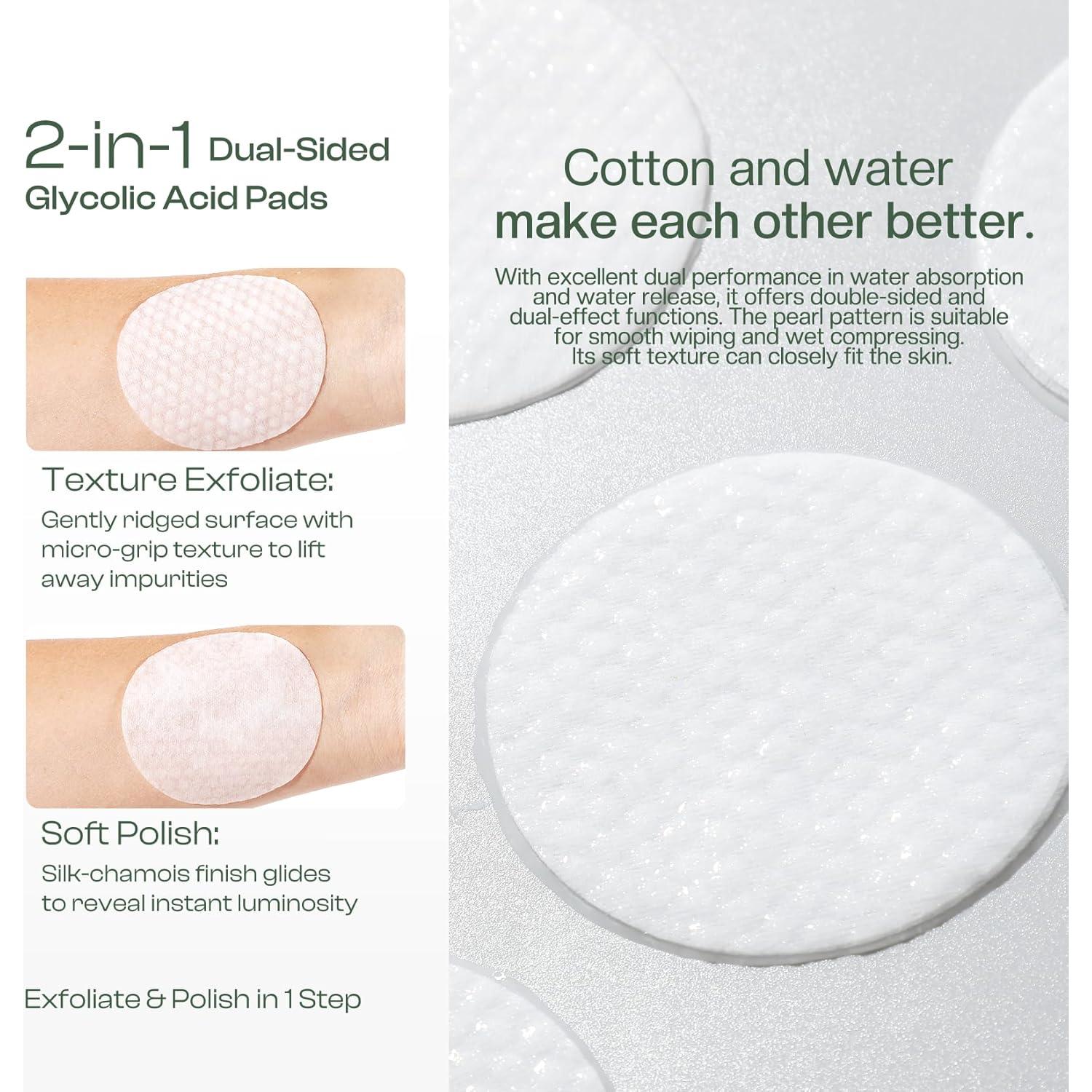 Discos Exfoliantes Faciales Jtopyrt 20% Ácido Glicólico 60 Unidades