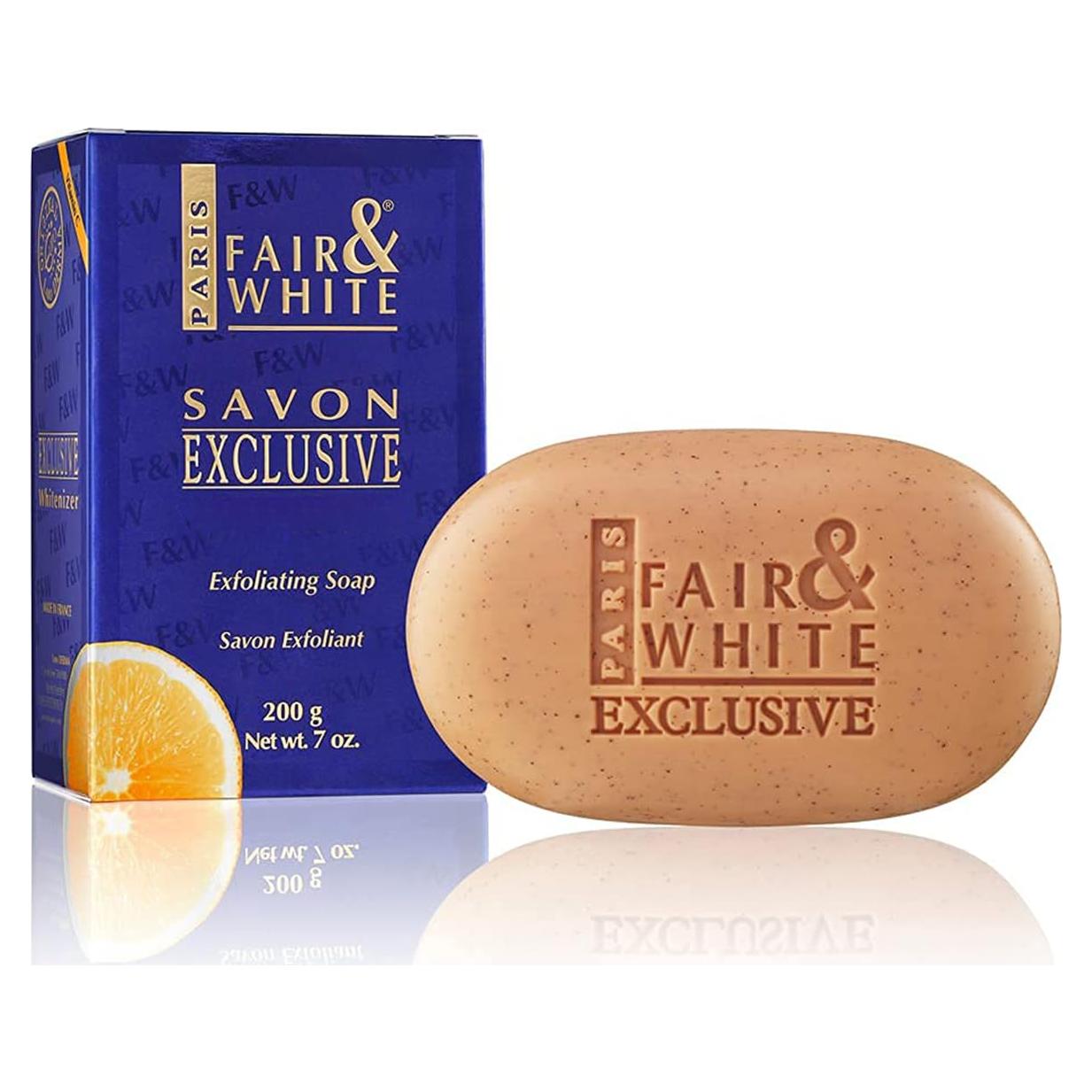 Jabón Exfoliante Aclarador Fair & White 200 g con Vitamina C