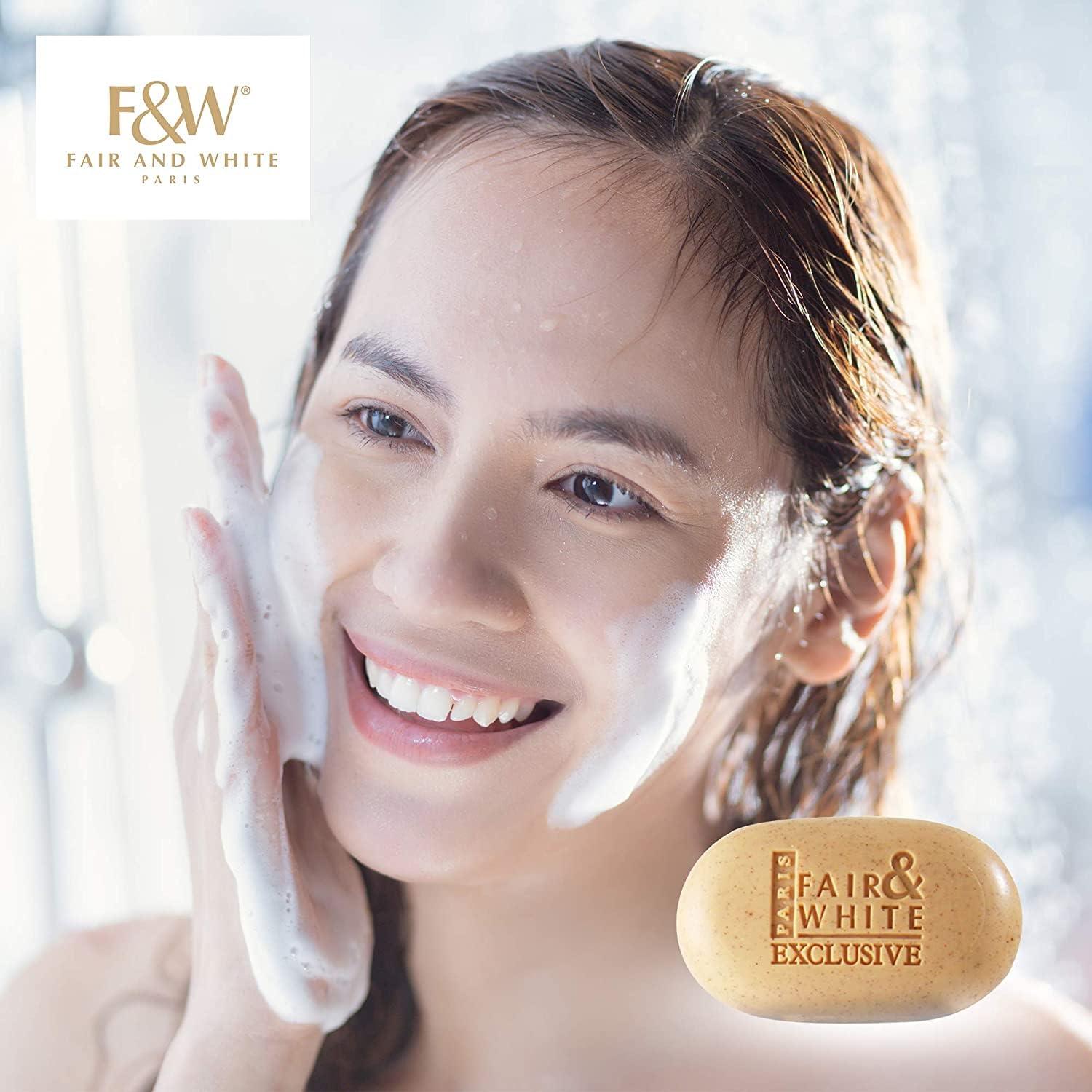 Jabón Exfoliante Aclarador Fair & White 200 g con Vitamina C