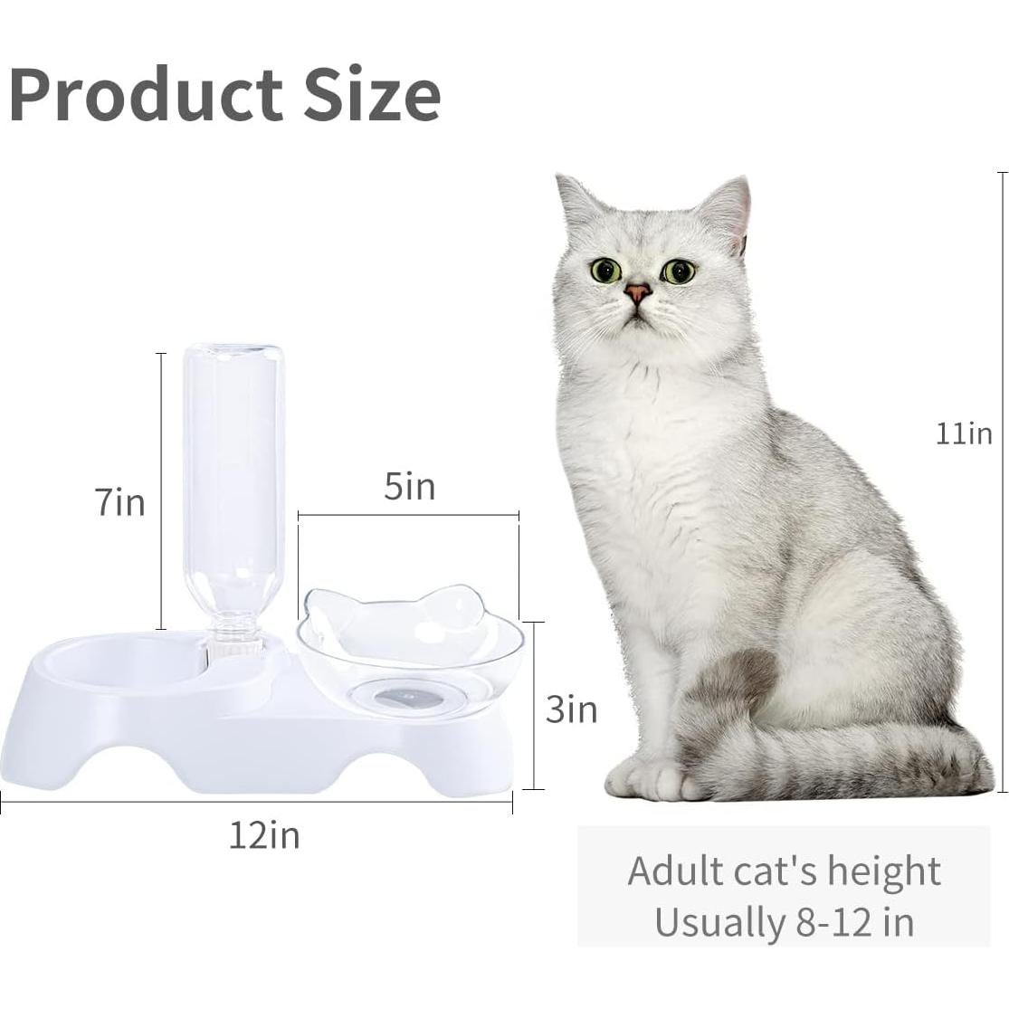 MILIFUN Tazones Inclinados para Perros y Gatos - 2 en 1