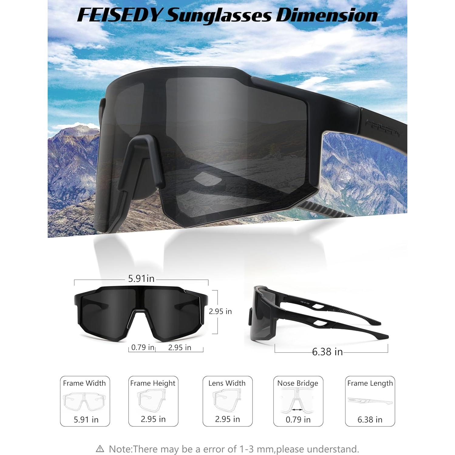 Gafas de sol deportivas FEISEDY B2388 UV400 para ciclismo