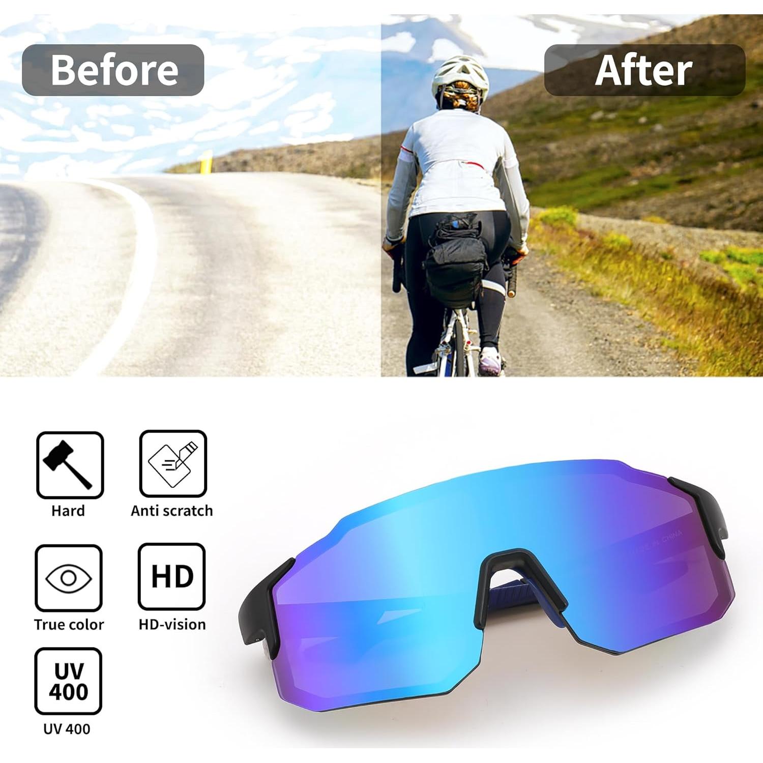 Gafas de sol deportivas FEISEDY UV400 para ciclismo