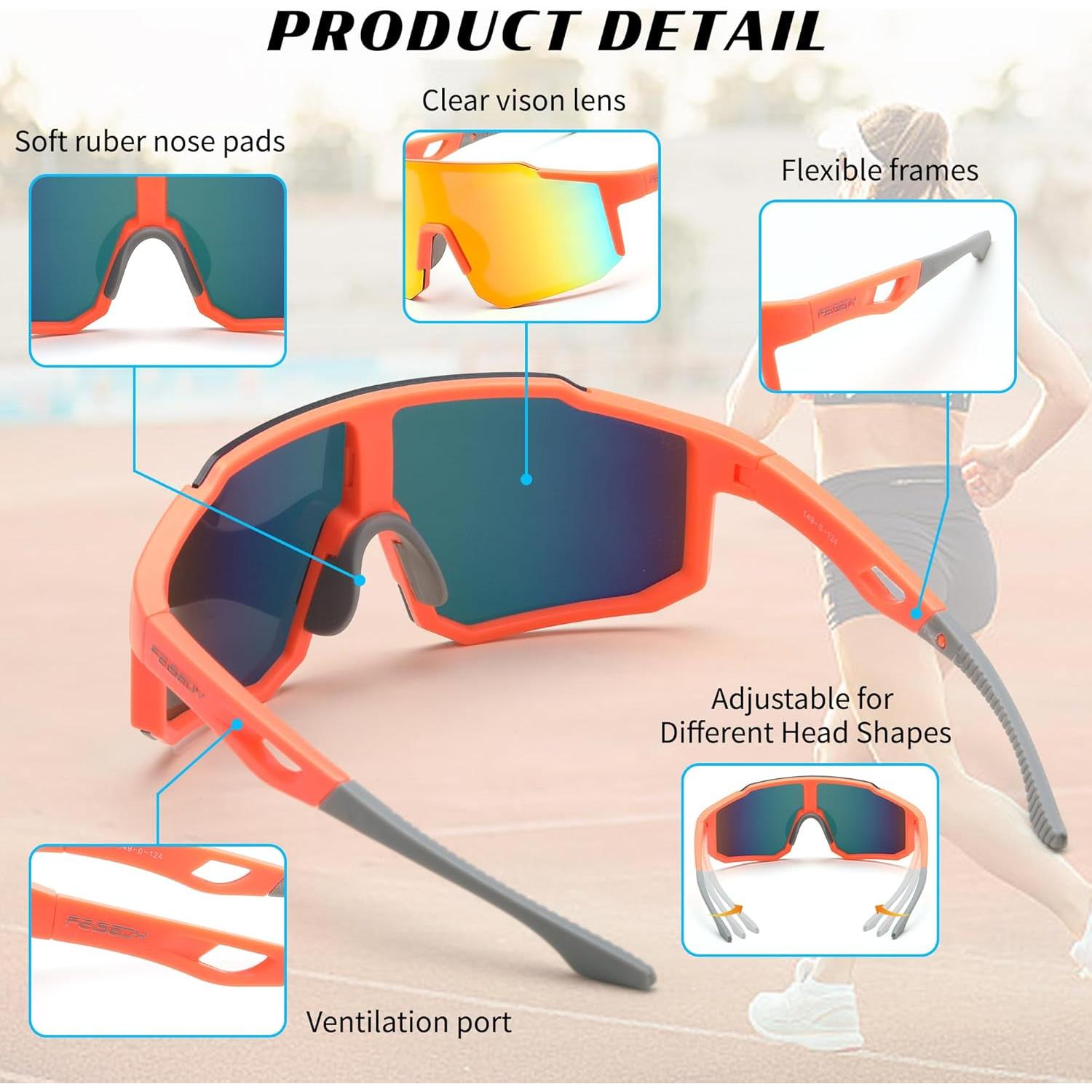 Gafas de sol deportivas FEISEDY B2388 UV400 para ciclismo