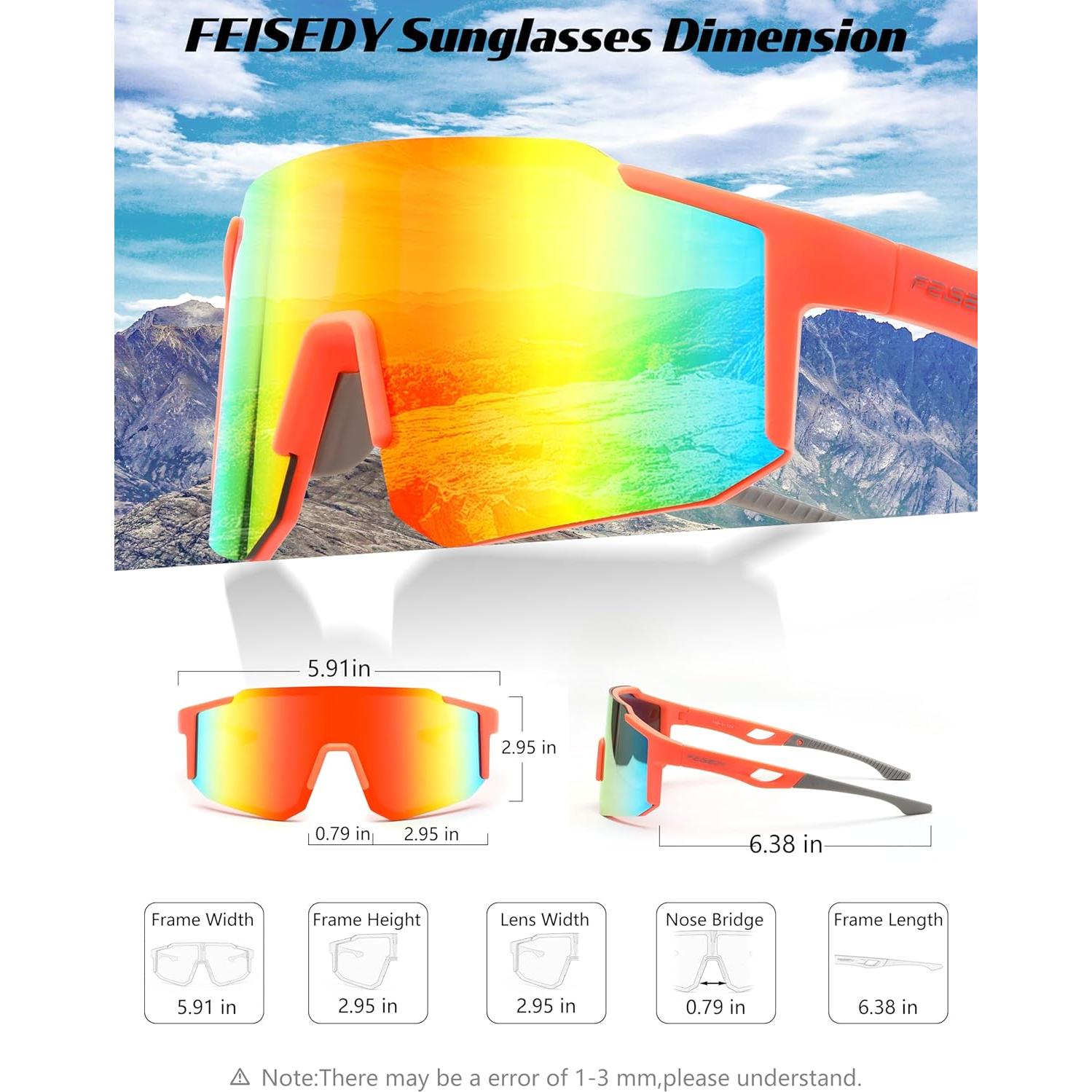 Gafas de sol deportivas FEISEDY B2388 UV400 para ciclismo