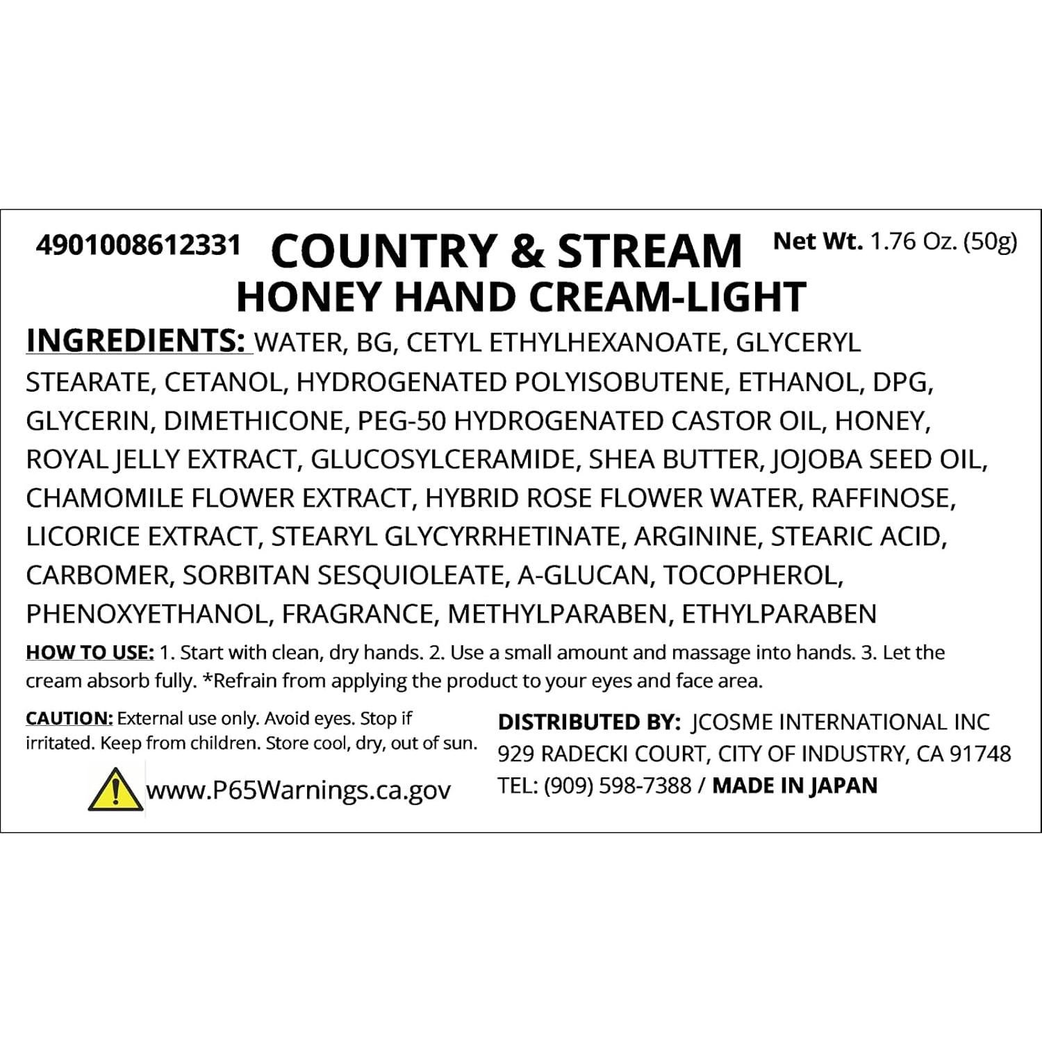 Crema de Manos Natural Country&Stream Ligera 50g