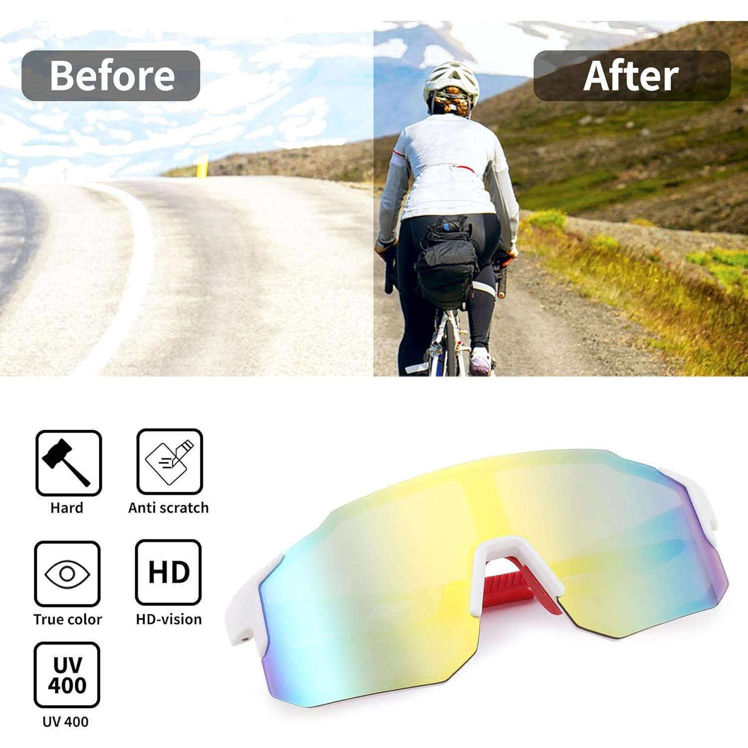 Gafas de sol deportivas FEISEDY UV400 para ciclismo y correr