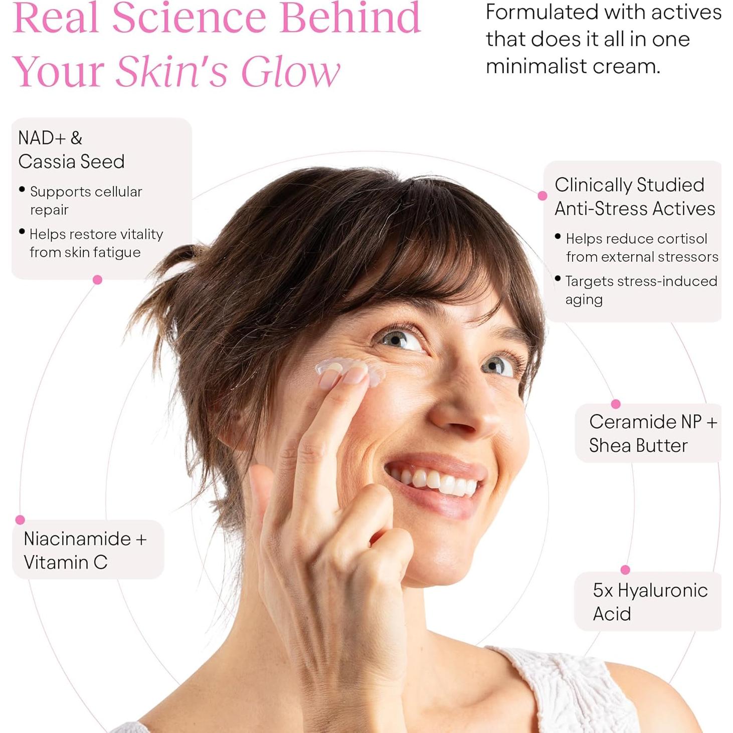 Crema Hidratante Facial JiYu 50 ml - Antienvejecimiento NAD+