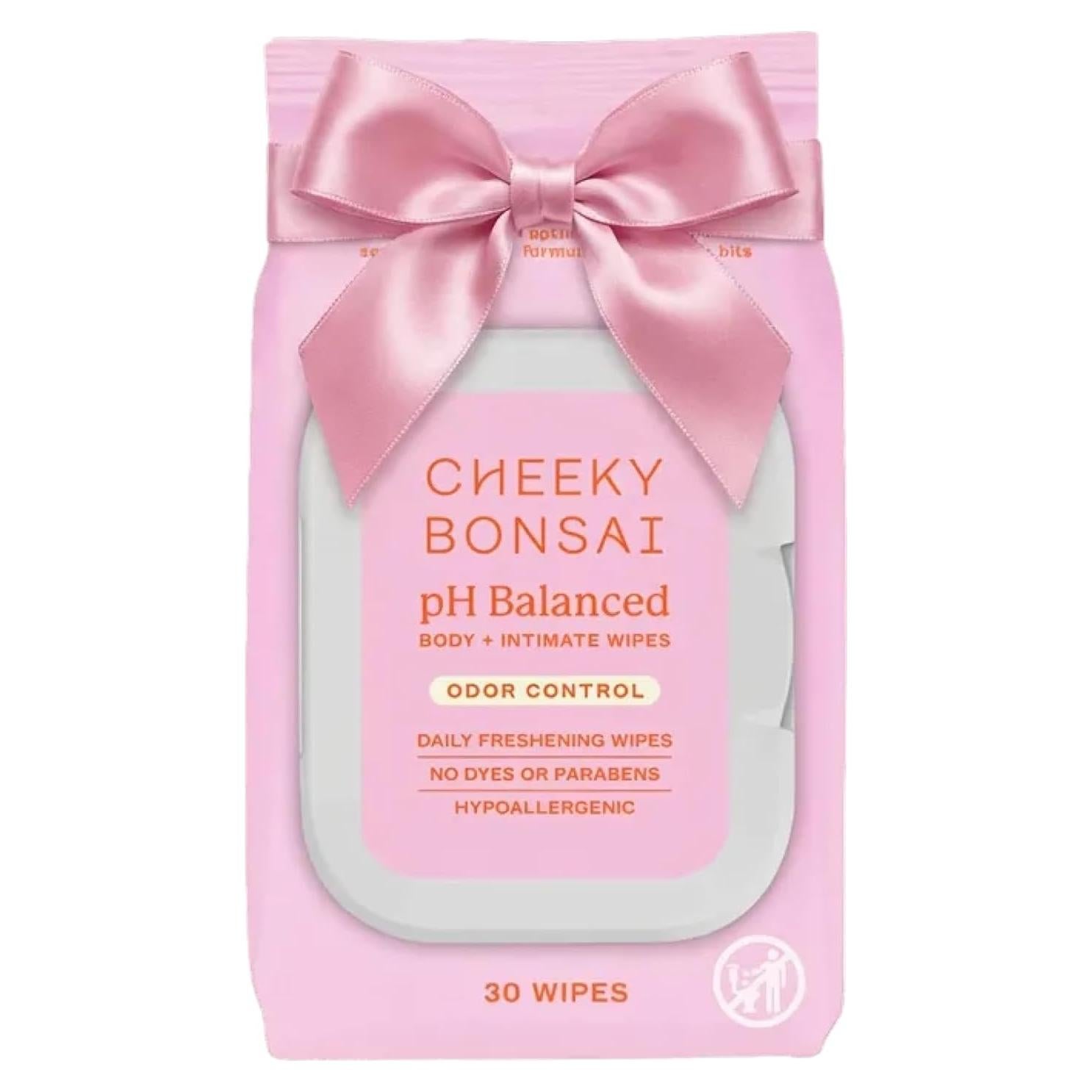 Toallitas Femeninas Cheeky Bonsai - Hipoalergénicas - 30 Unidades