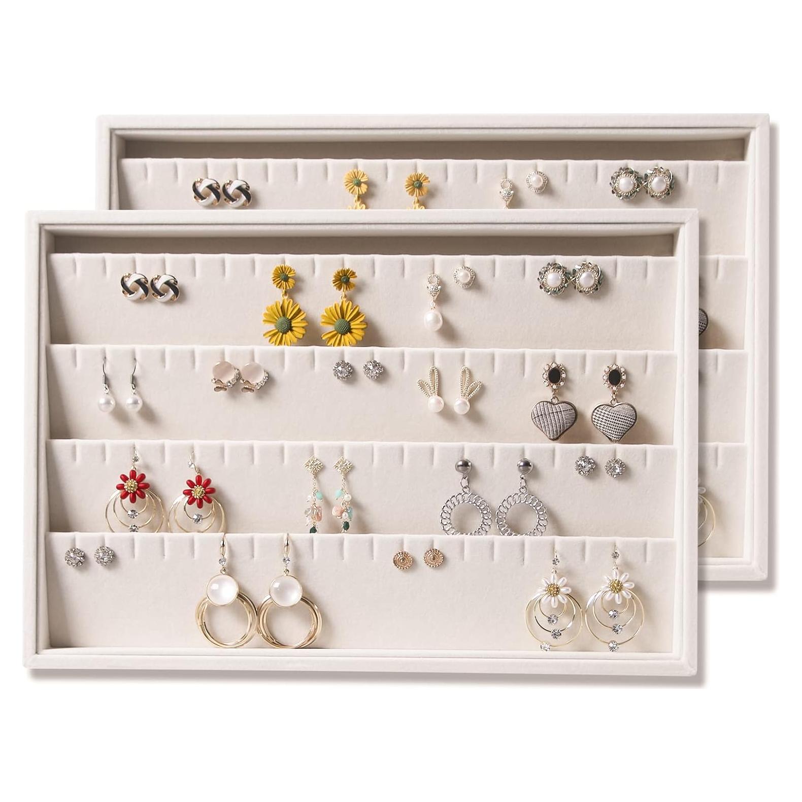 Caja organizadora de joyas Coward 2 piezas terciopelo