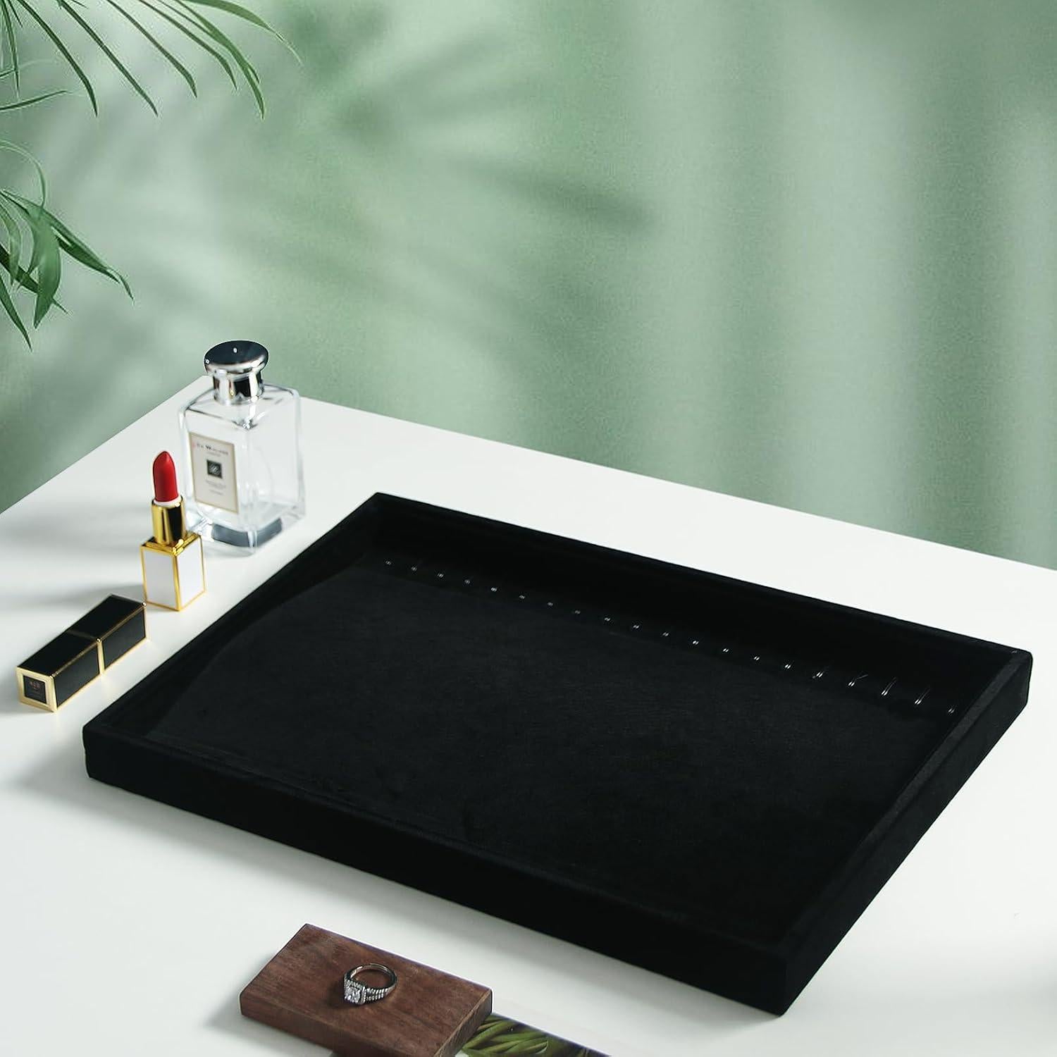 Conjunto 2 Soportes de Collar Coward Terciopelo Negro