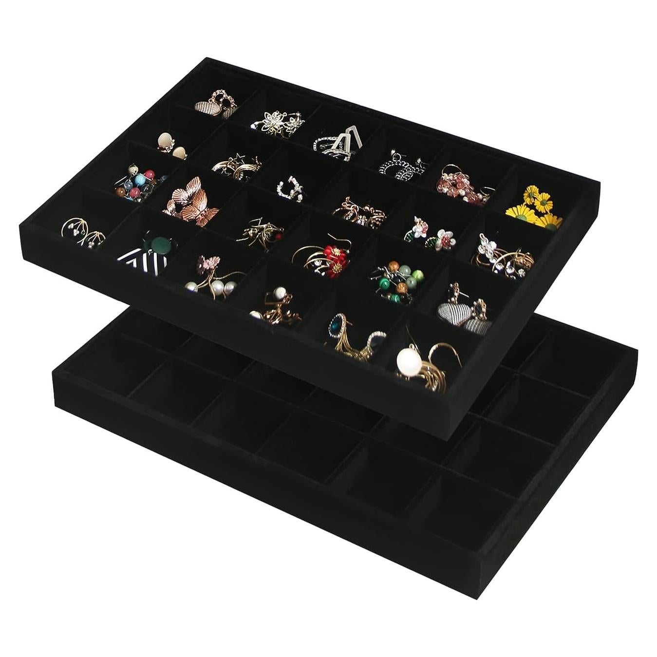 Organizador de Joyas Coward 2 Piezas 24 Compartimentos