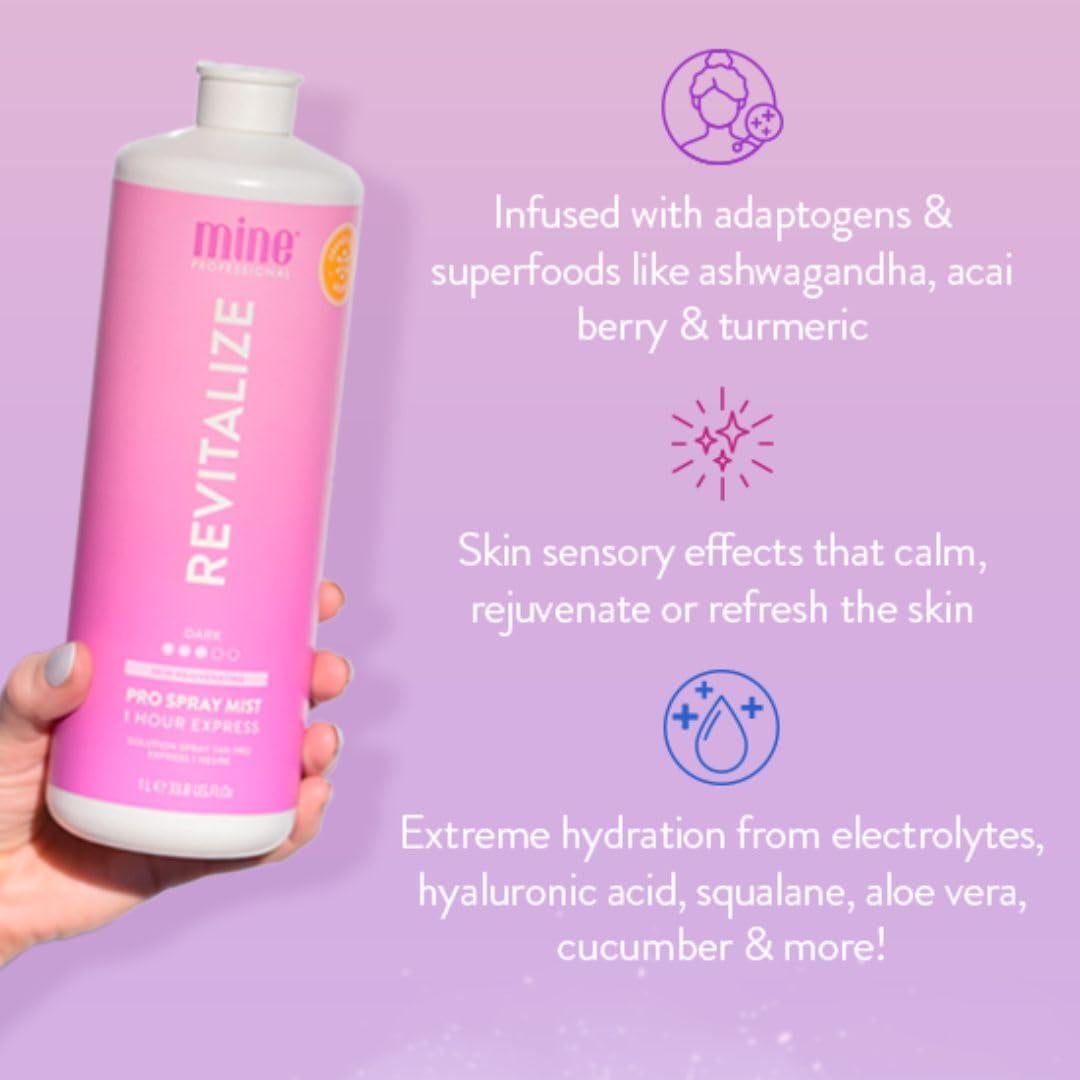 Spray Bronceador Profesional MineTan - Acabado Aerografiado, Vegano