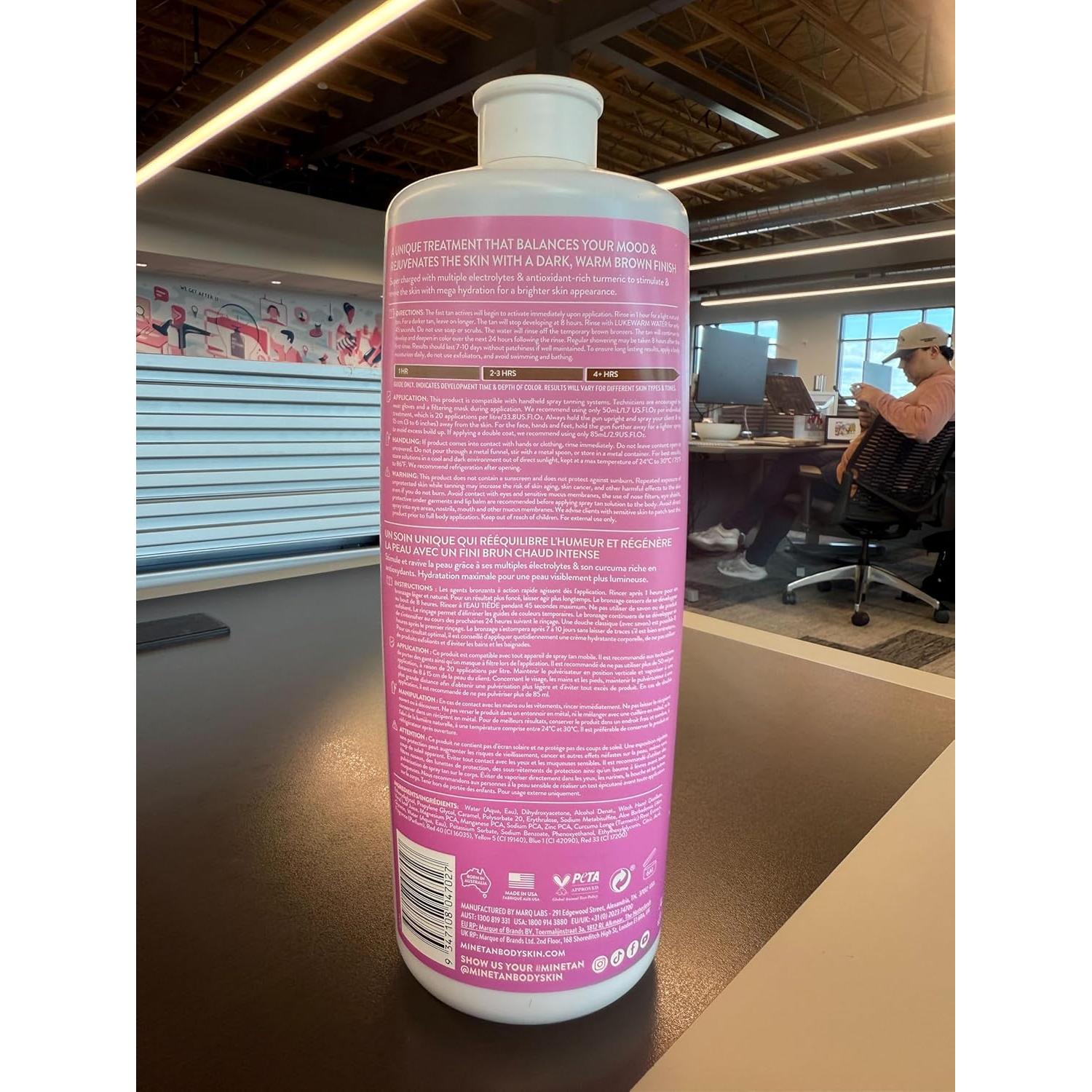 Spray Bronceador Profesional MineTan - Acabado Aerografiado, Vegano