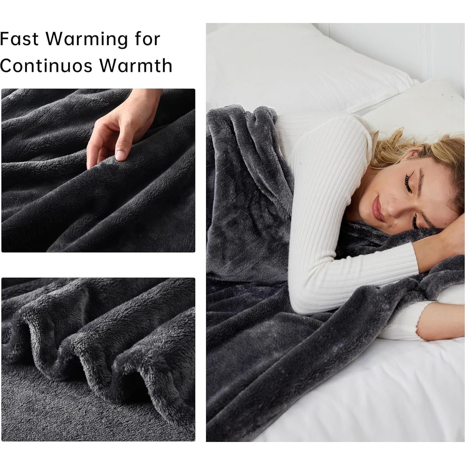 Manta Eléctrica McJaw Completo 182x213 cm Franela Gris