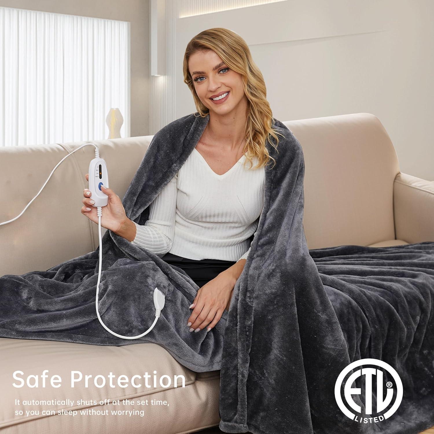 Manta Eléctrica McJaw Completo 182x213 cm Franela Gris