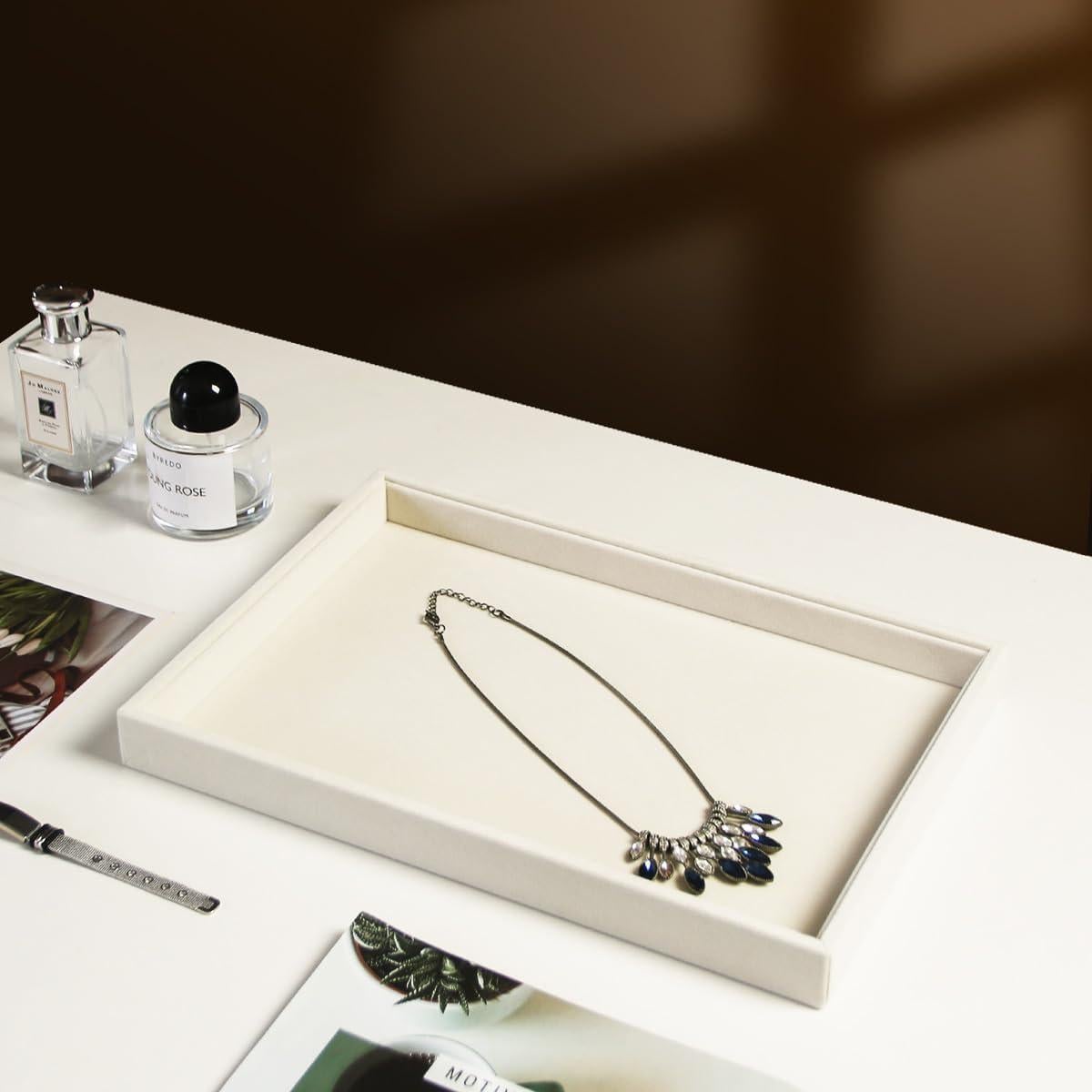 Organizador de Joyería Coward 2 Piezas Terciopelo Beige