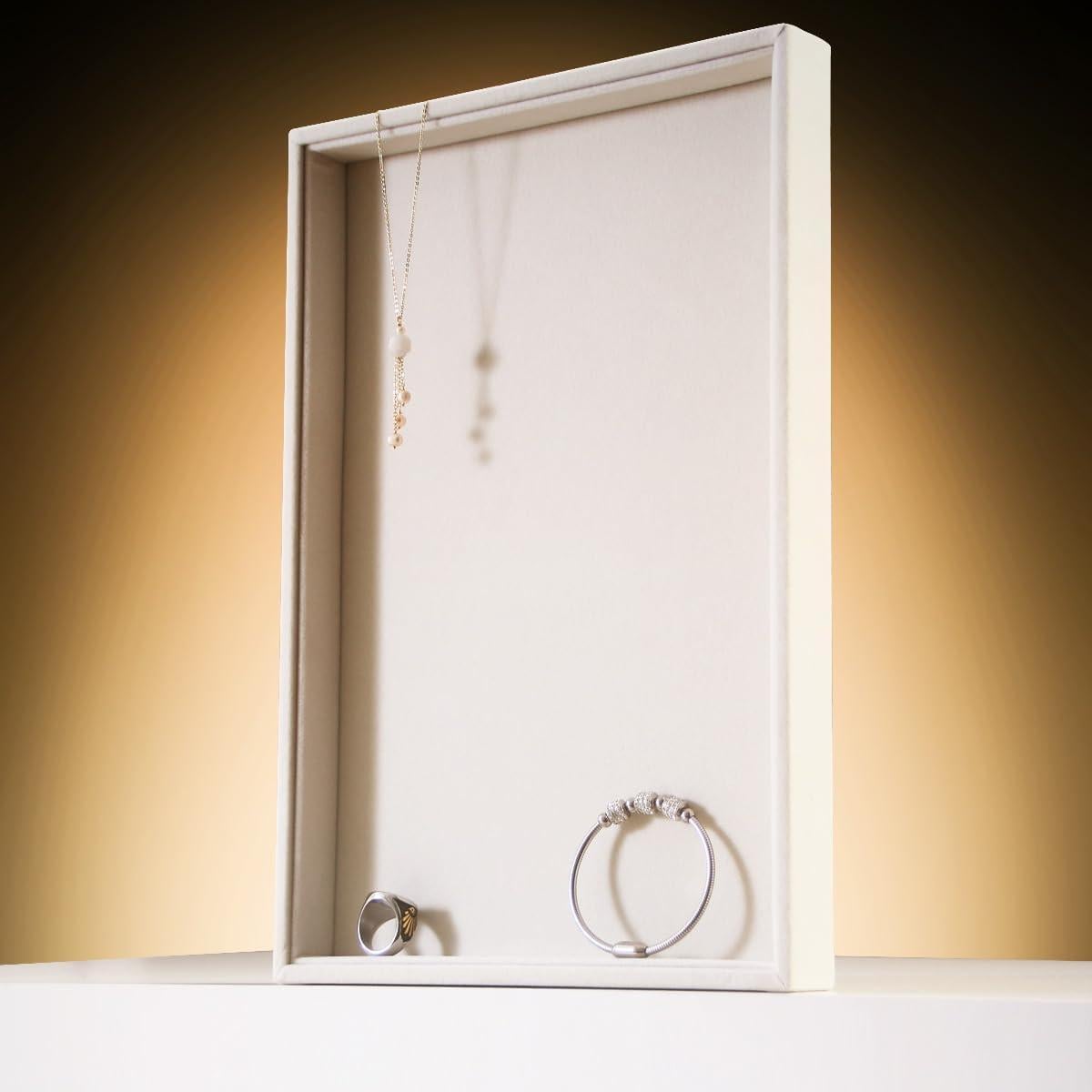 Organizador de Joyería Coward 2 Piezas Terciopelo Beige