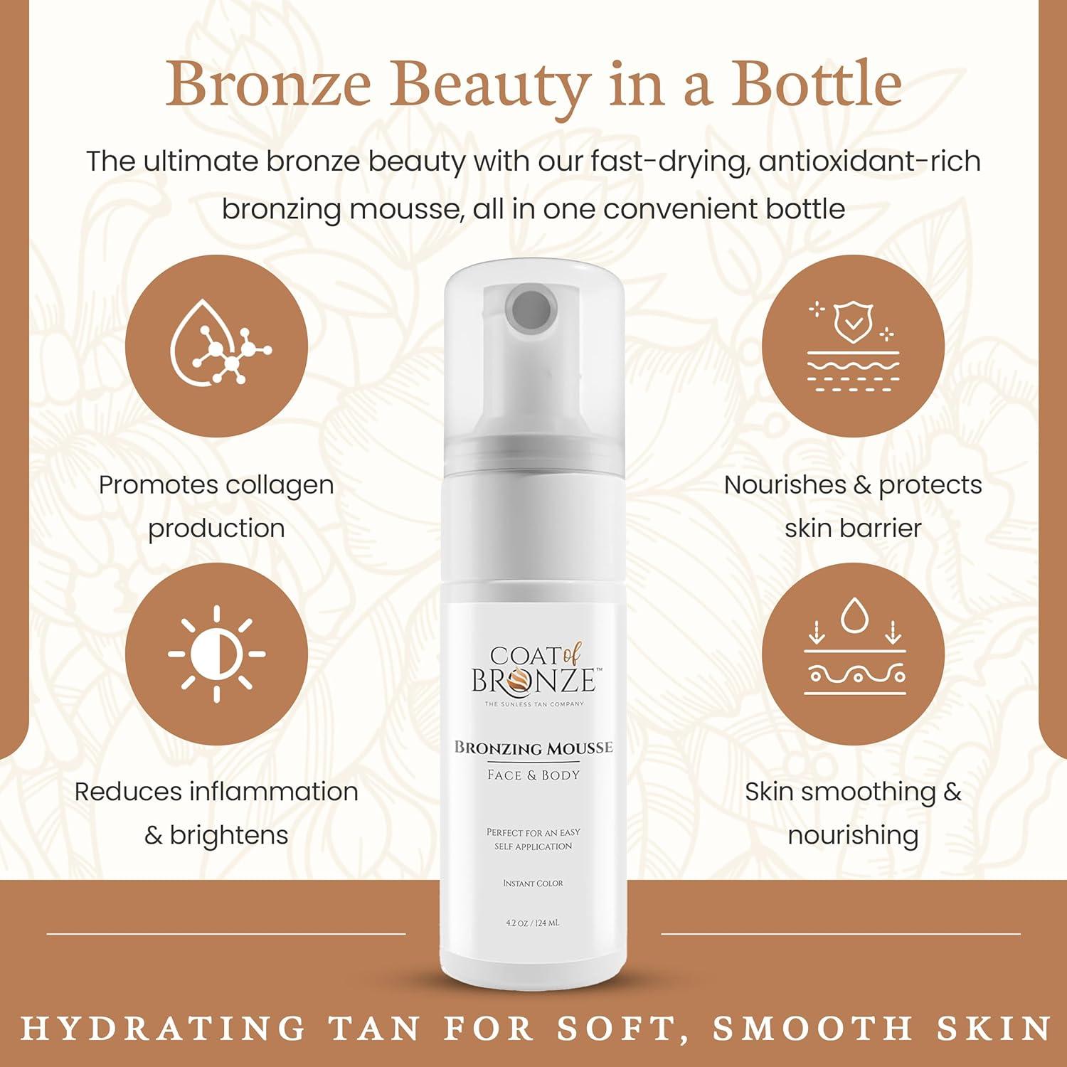 Mousse Bronceador Sin Sol Coat of Bronze 119g - Brillo Natural