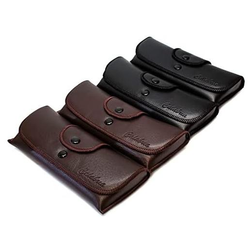 Funda para Gafas Calabria de Cuero Sintético 4Pack Vintage