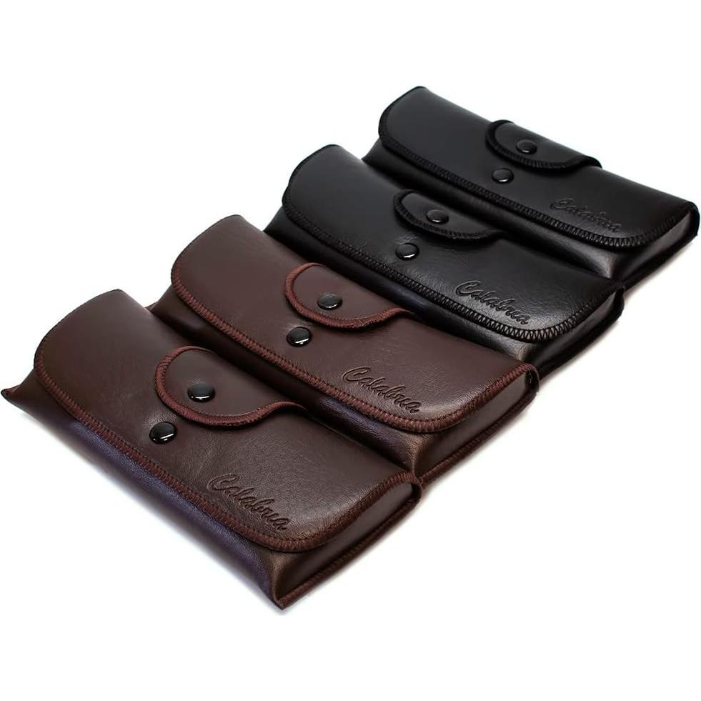 Funda para Gafas Calabria de Cuero Sintético 4Pack Vintage