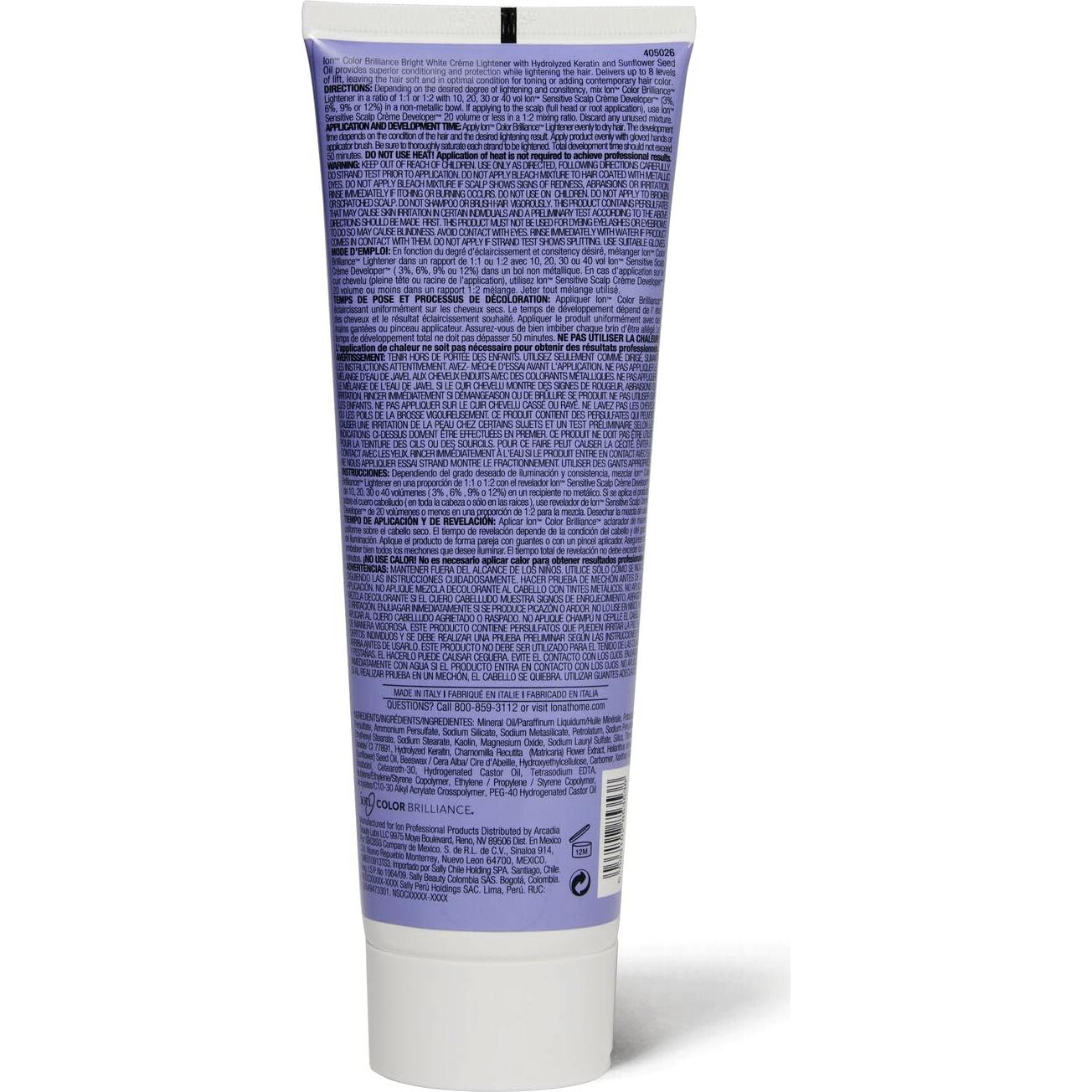 Crema Aclaradora Ion Bright White 300g - Aclara hasta 8 Niveles