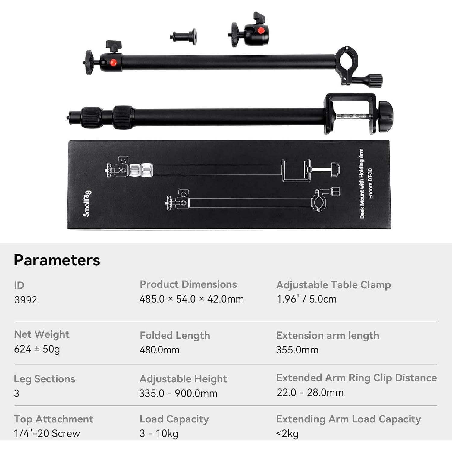 Soporte de Mesa SmallRig 3992 con Brazo Mágico 33-90cm