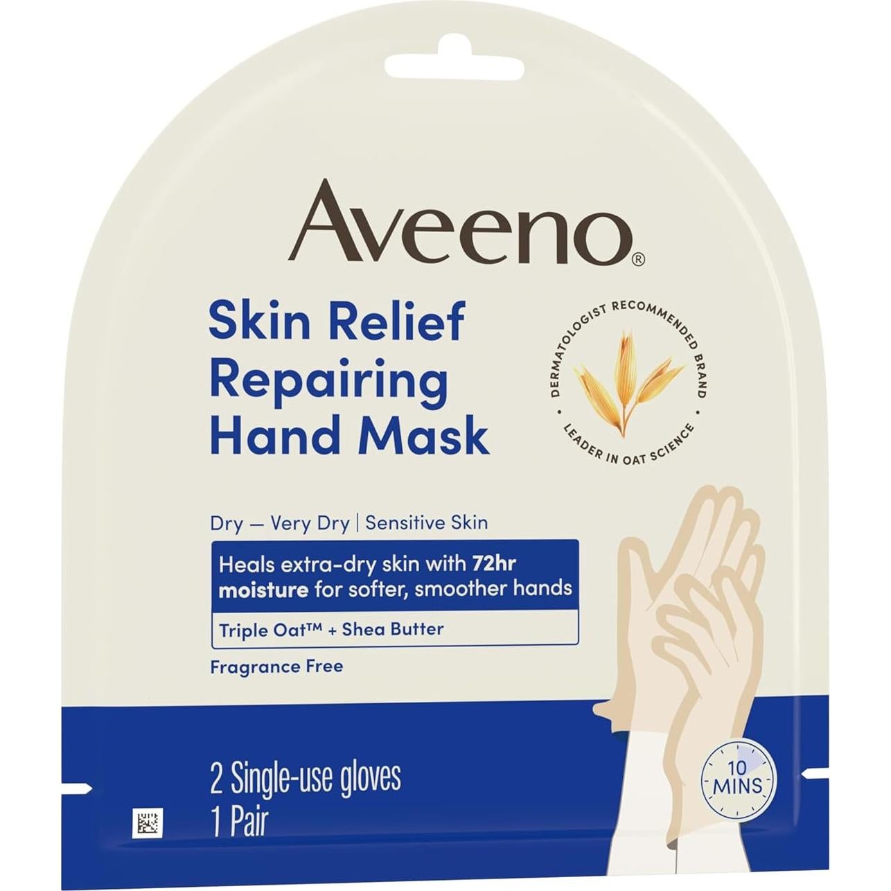 Mascarilla Reparadora para Manos Aveeno Skin Relief - 1 Par