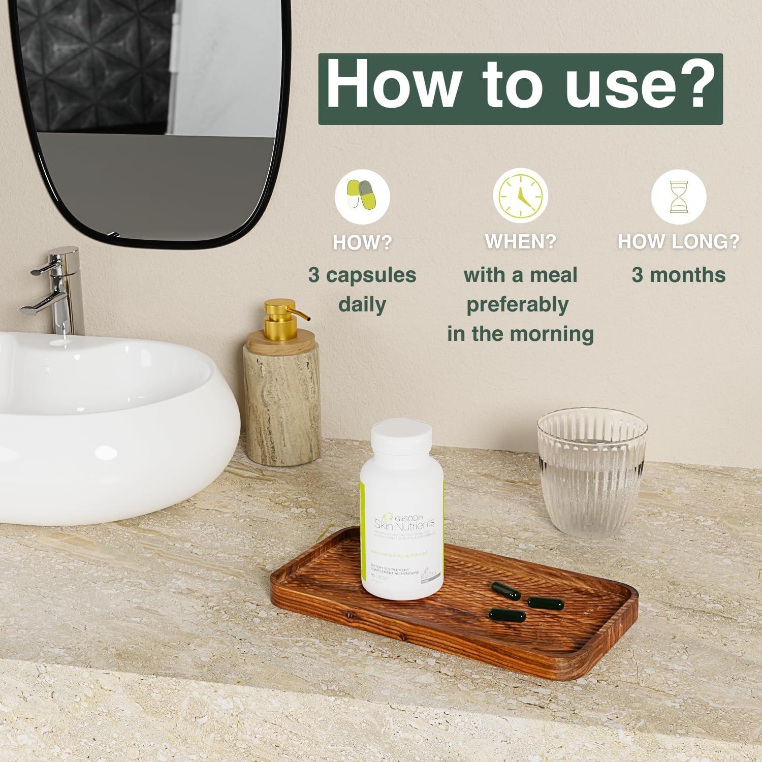 Suplemento Anti-Aging GliSODin - 90 Cápsulas Hidratantes